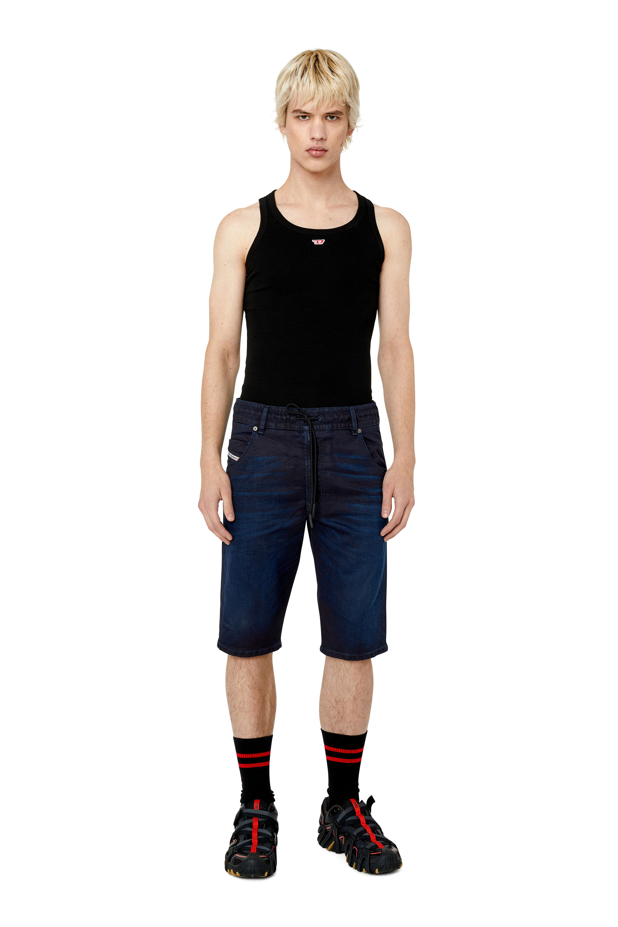 Diesel - D-KROOSHORT-Z JOGGJEANS, Dark Blue - Image 2