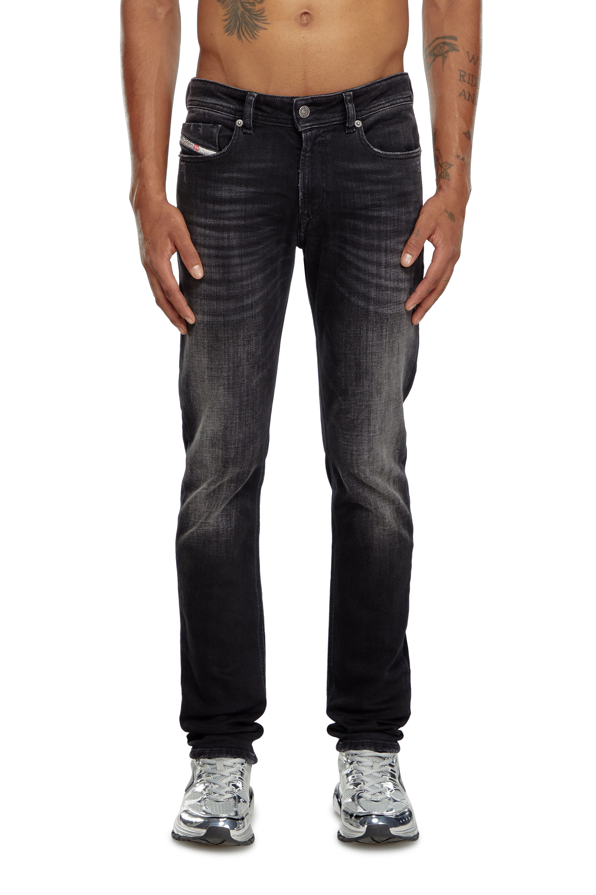 Diesel - Man's Skinny Jeans 1979 Sleenker 09K11, Black/Dark grey - 2