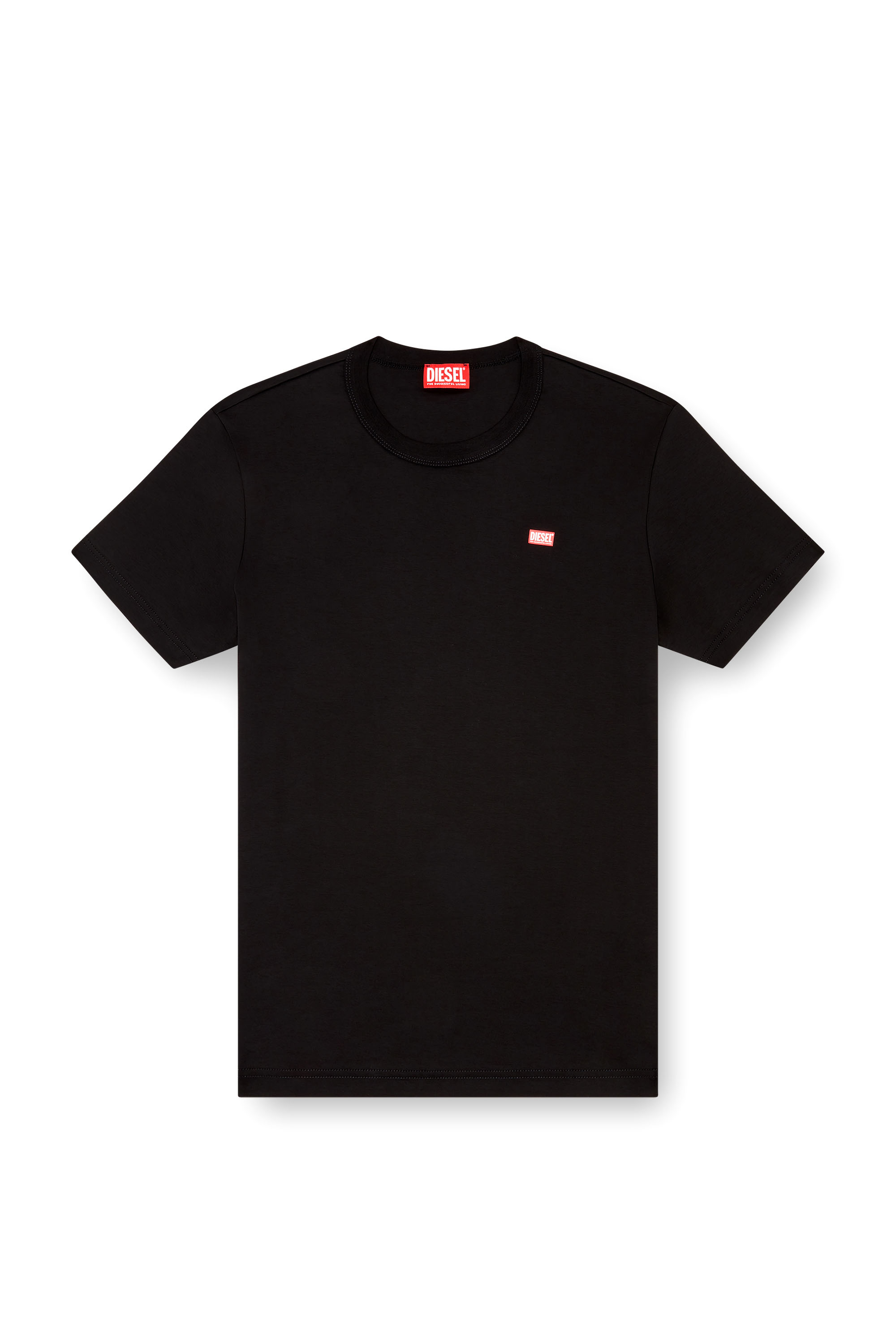 T-MIEGOR-K77, Black Diesel - T-MIEGOR-K77, Man's T-shirt in mercerised cotton in Black - 2