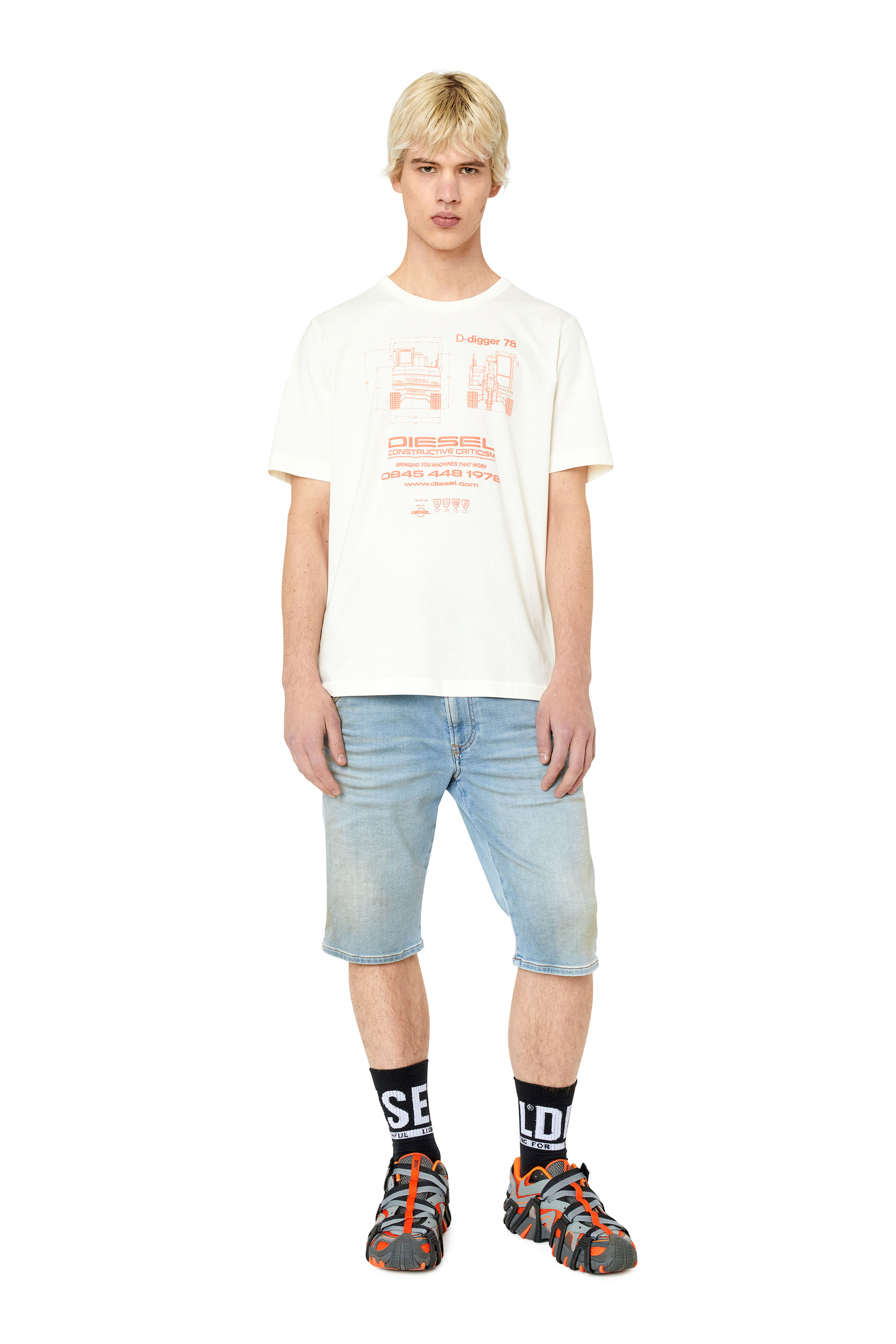 Diesel - D-KROOSHORT-Z-T, Light Blue - Image 4