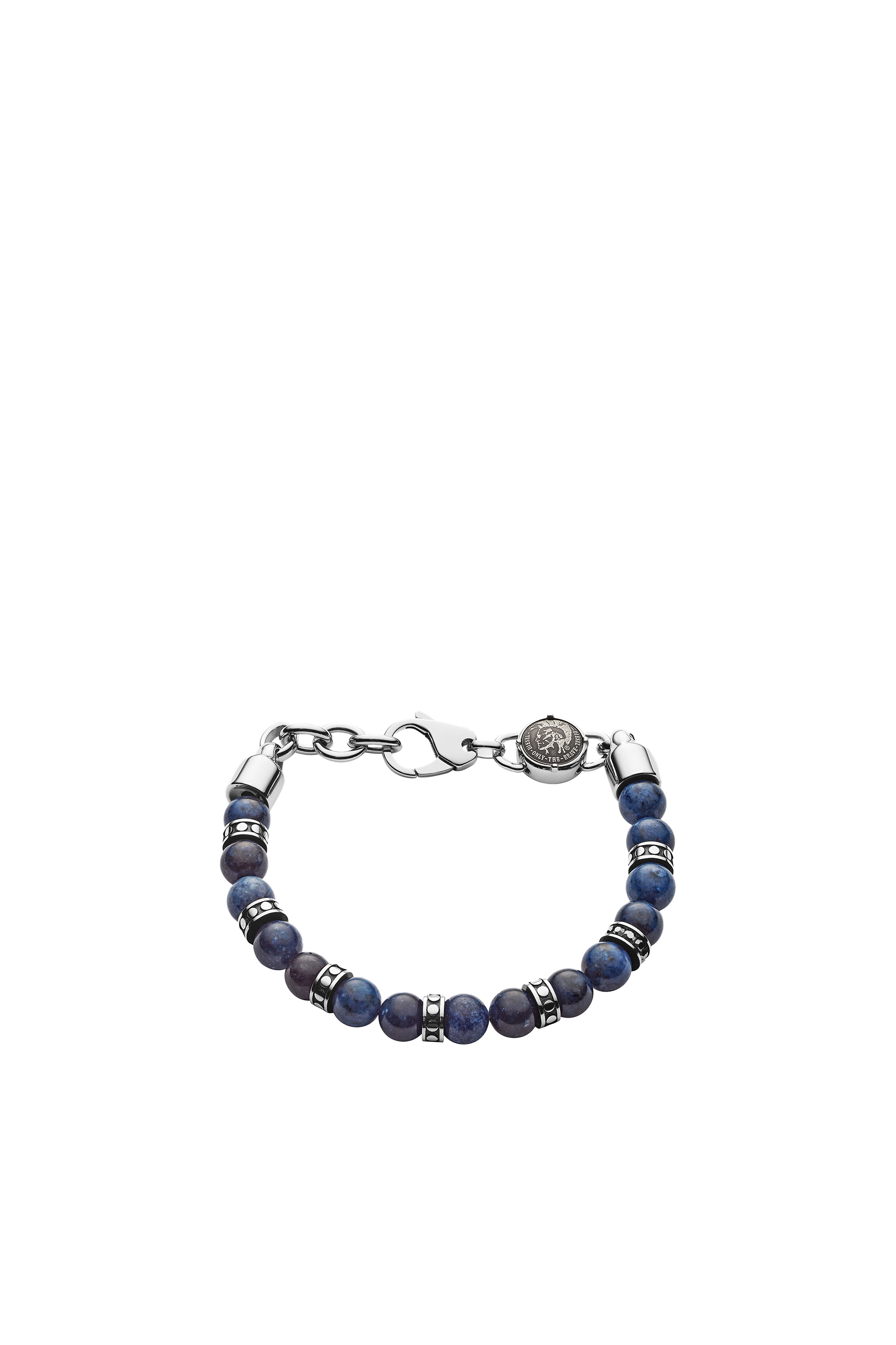 Diesel - DX1165, Man's Beaded African Blue Stone Bracelet in Blue - 1