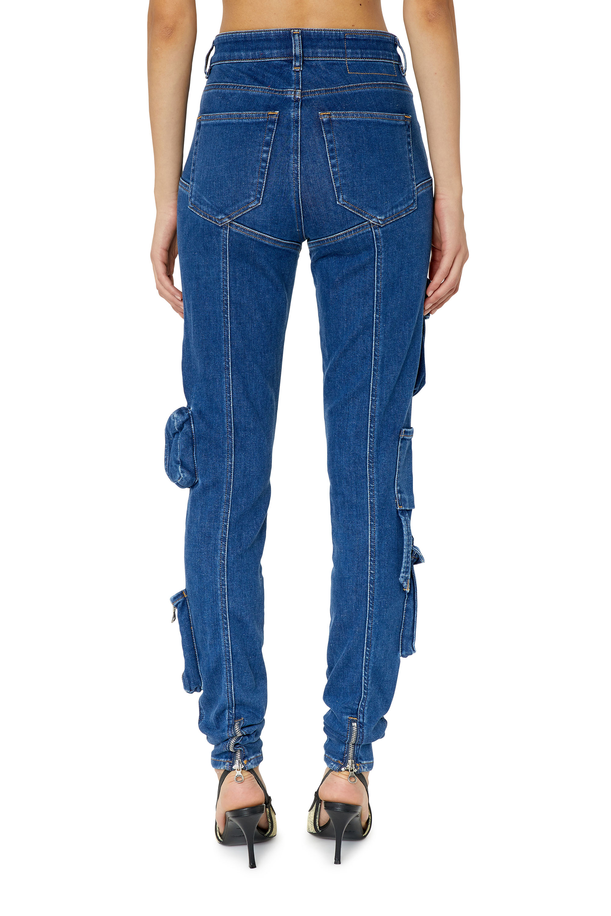 Diesel - Super skinny Jeans 1984 Slandy-High 09F28, Dark Blue - Image 3