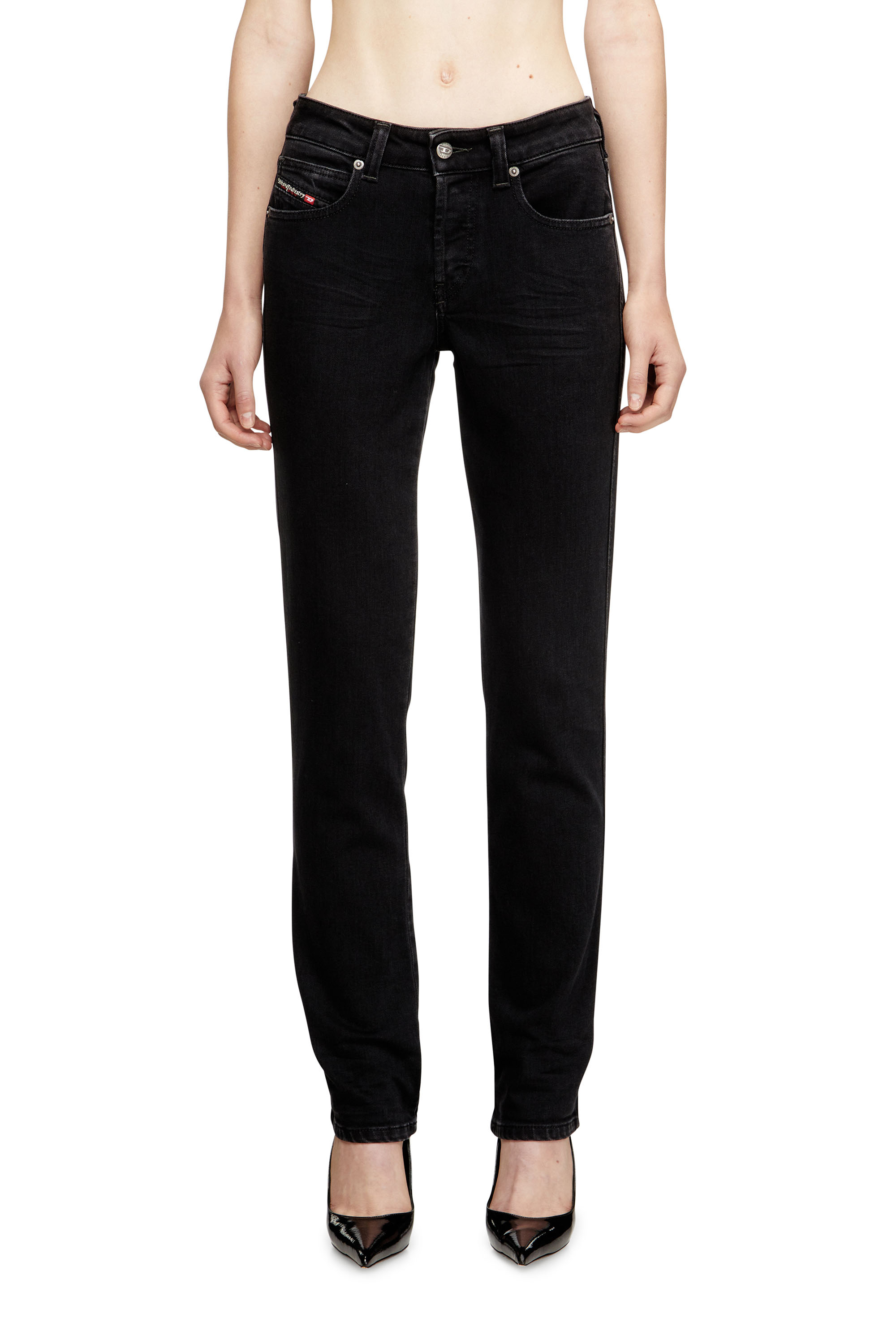 Diesel - Woman's Slim Jeans 1992 D-Jiann 09N89, Black/Dark grey - 1