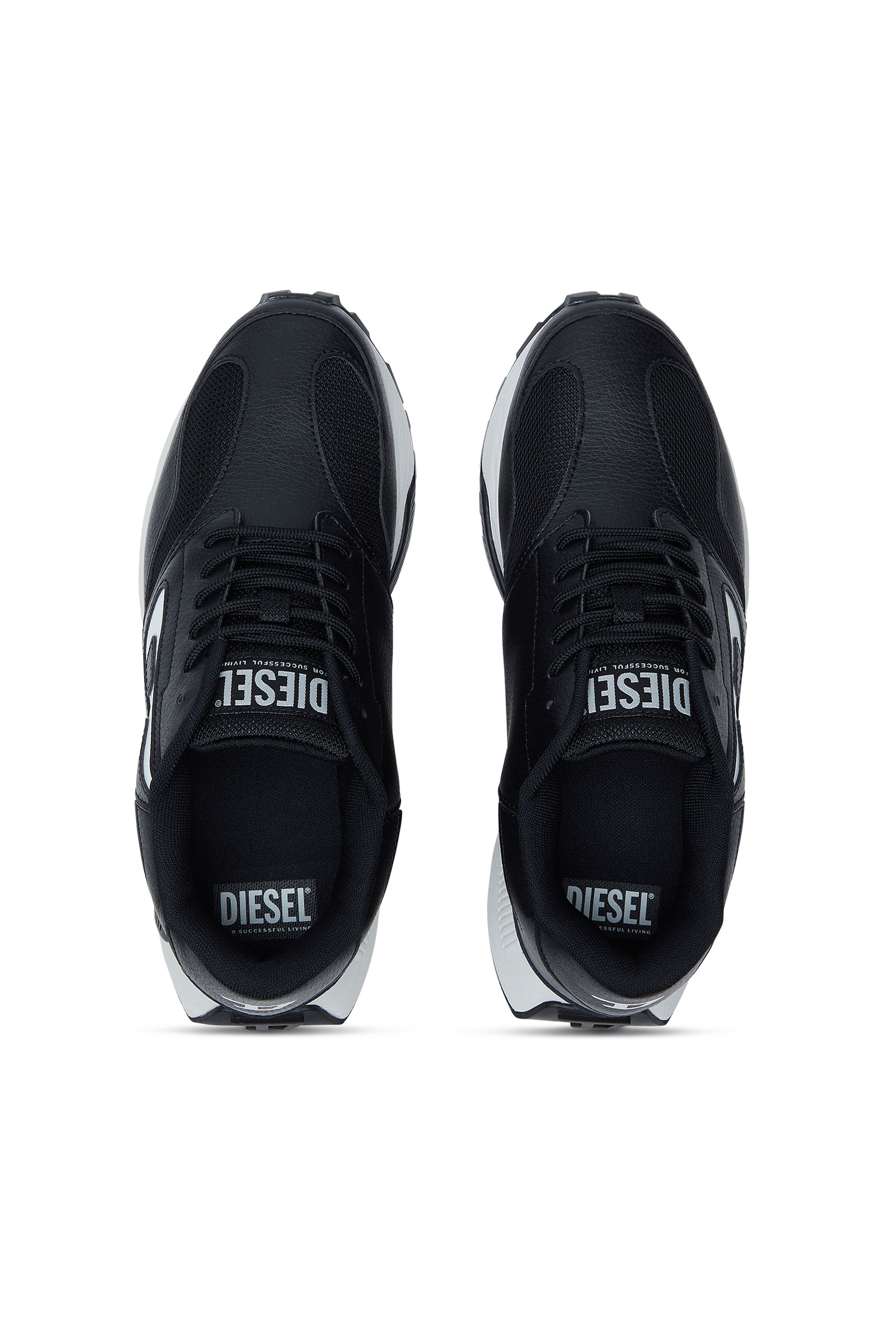 Diesel - S-TAME-D RUNNING, Man's Sneakers in mesh, suede and PU in Black - 5