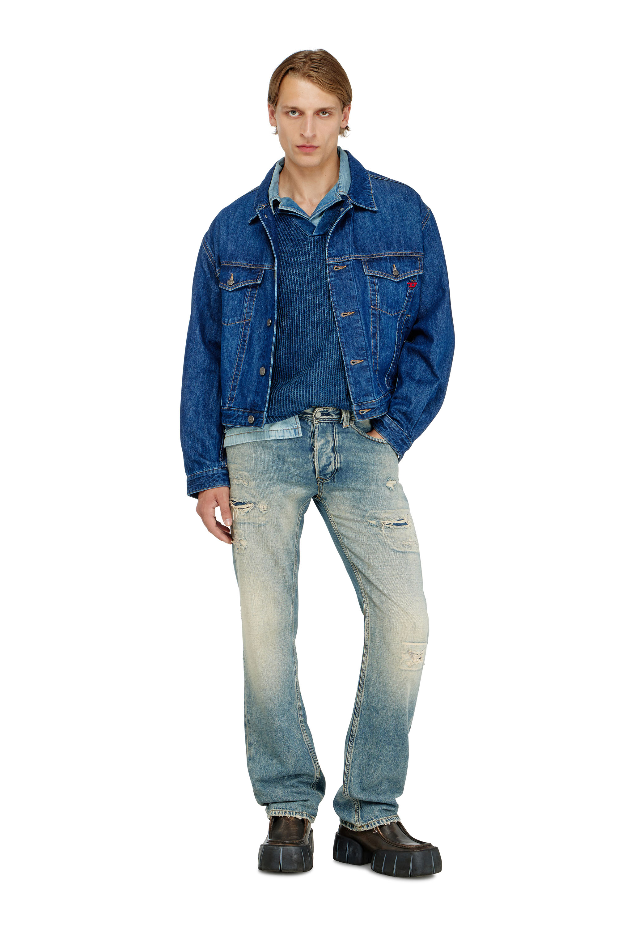 Diesel - Man's Regular Jeans 1985 Larkee 09P62, Medium blue - 1