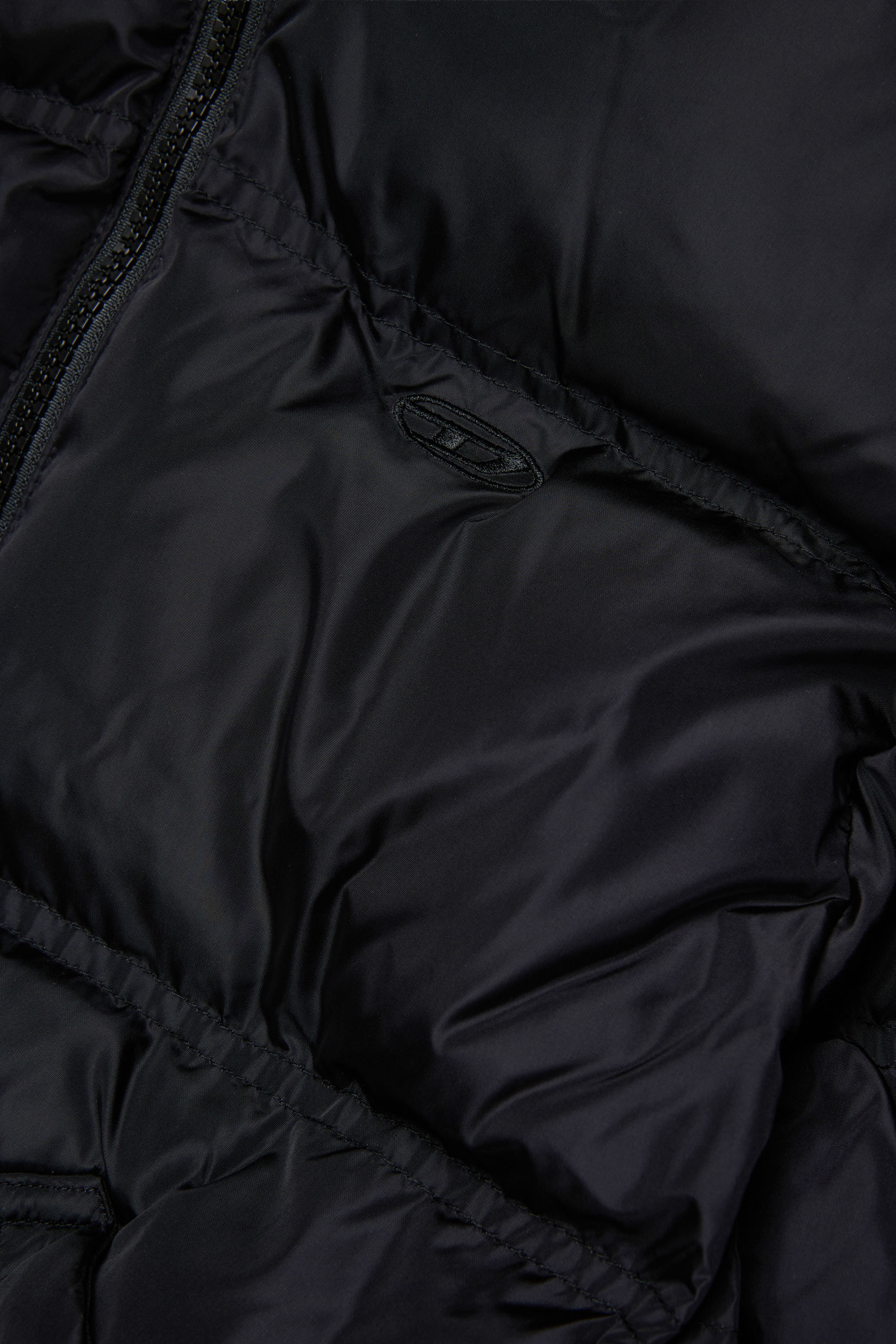 Diesel - JRIVONLONG, Unisex's Puffer coat with oversized pockets in Black - 4