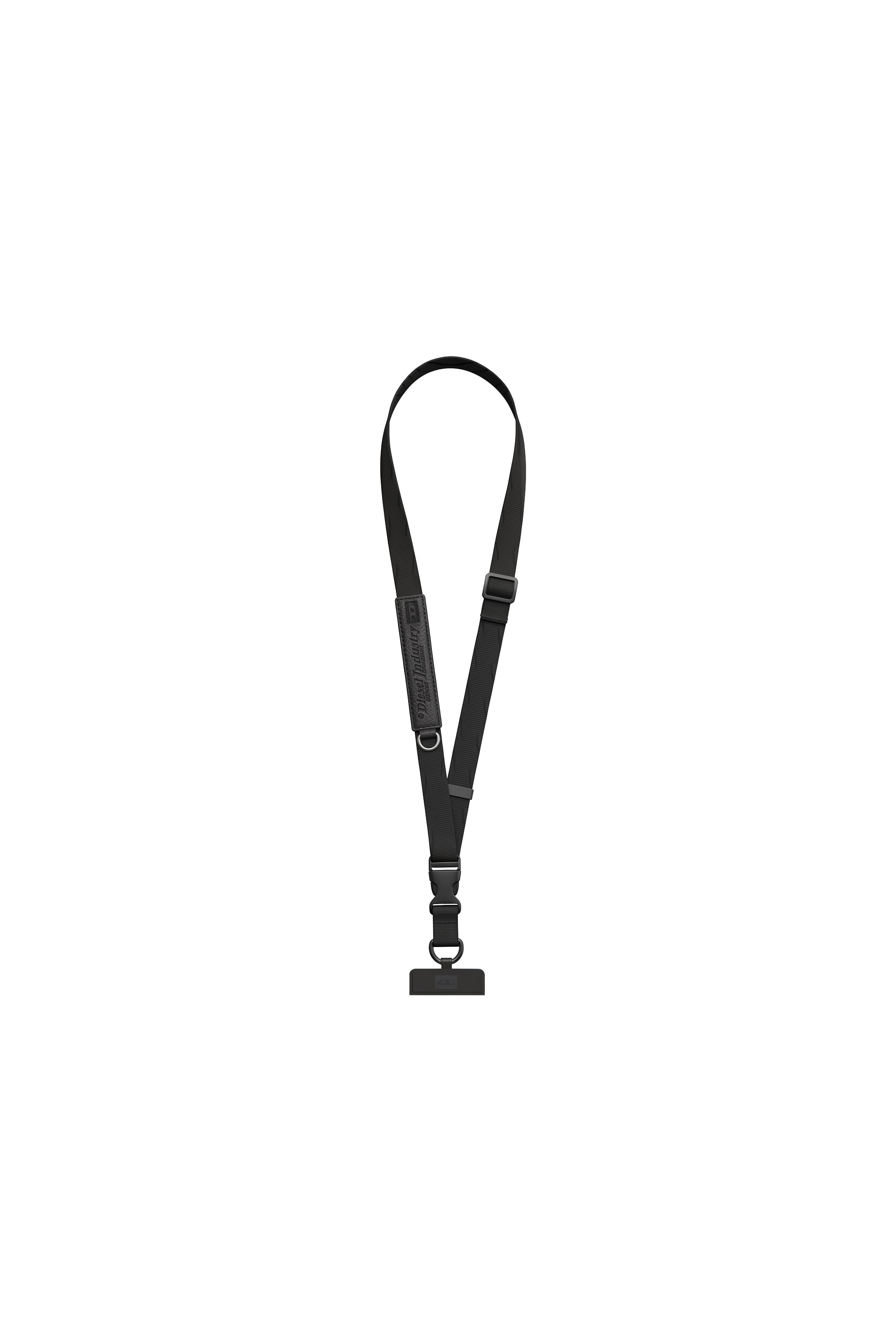 Diesel - 60658 UNIVERSAL STRAP, Unisex's Flag D necklace phone crossbody strap in Black - 1