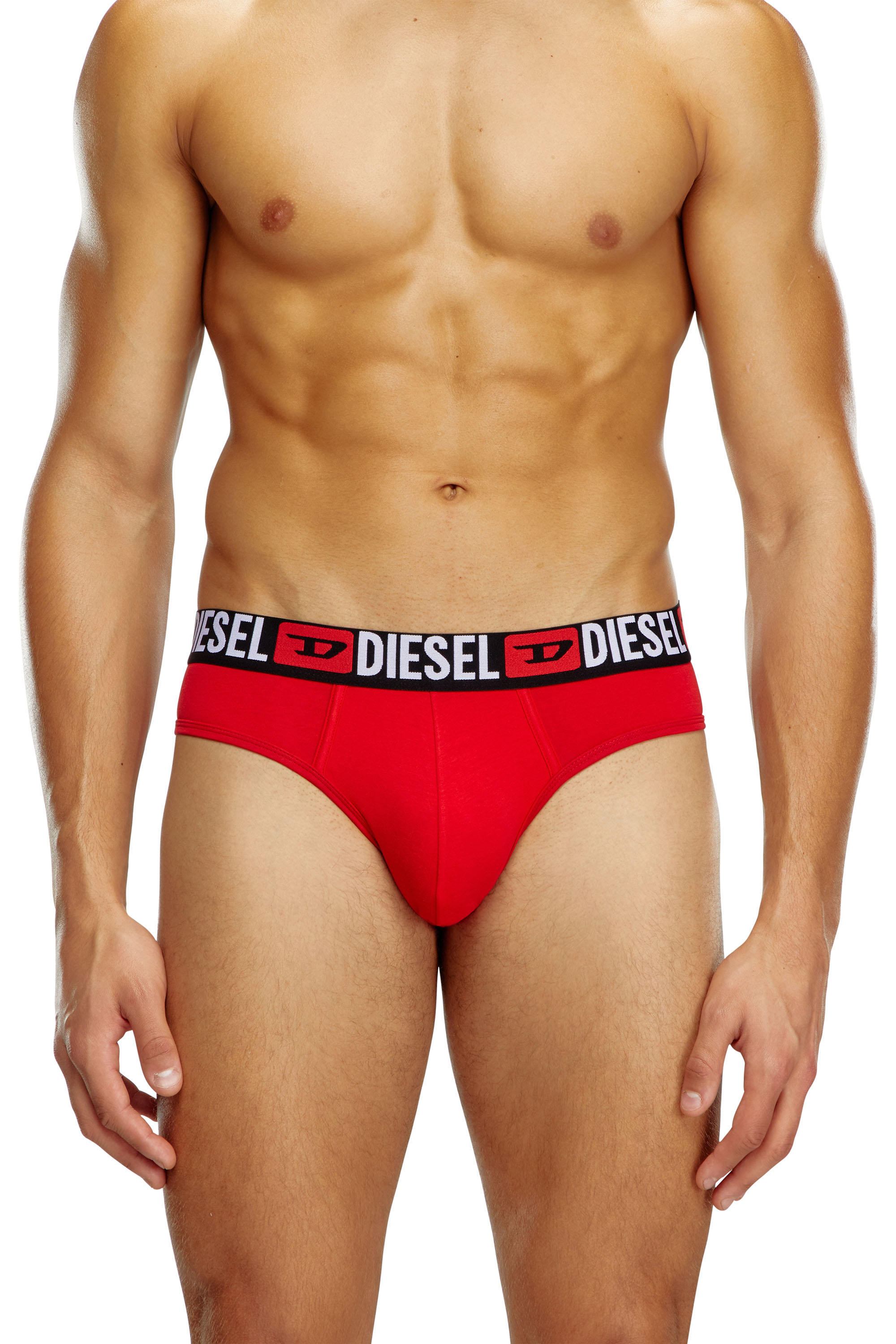 Diesel - UMBR-ANDRETHREEPACK, Man's Three-pack of solid-colour briefs in Black/Grey - 2