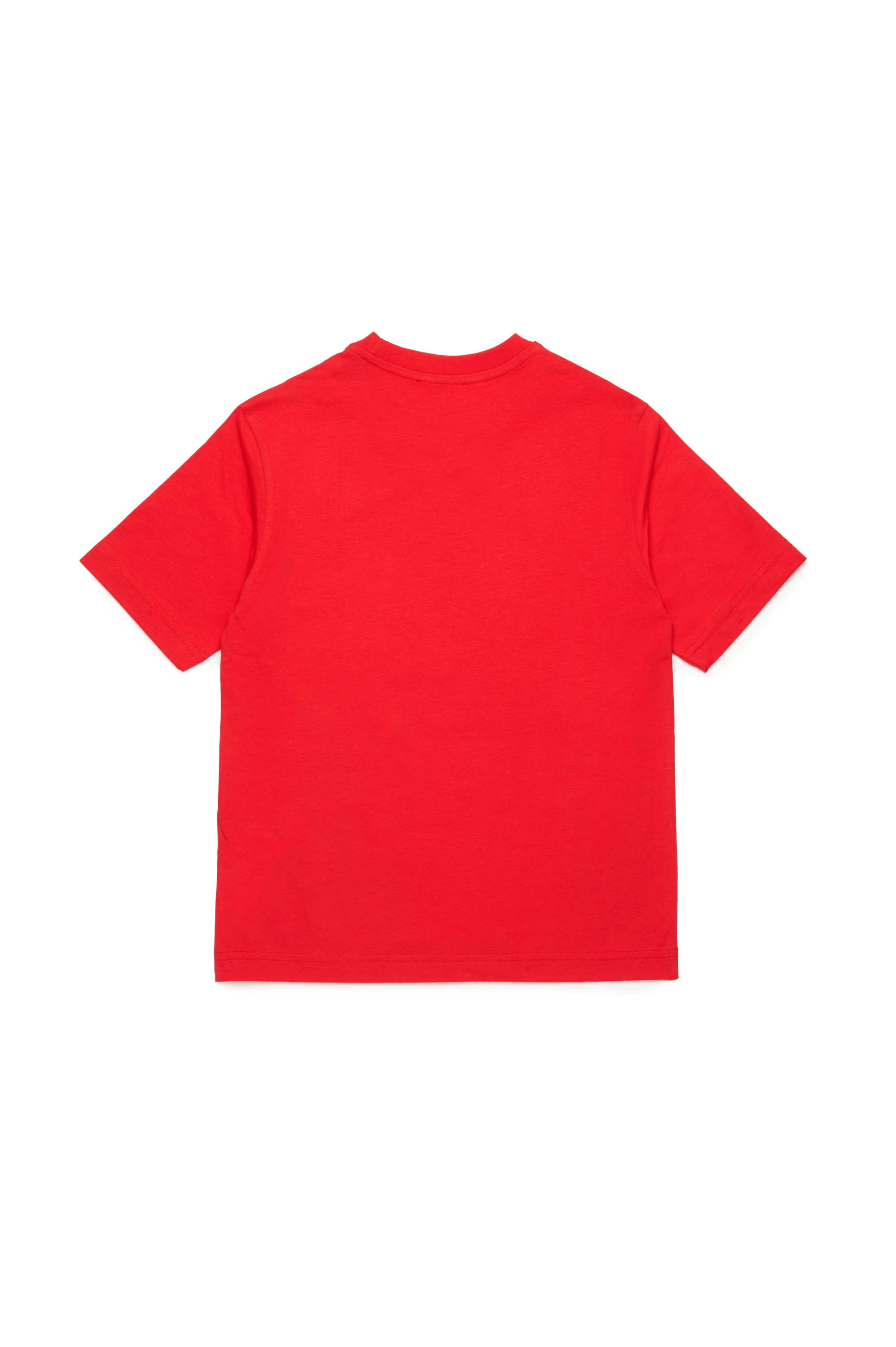 Diesel - MTFIND OVER, Man's T-shirt with Biscotto logo in Red - 2
