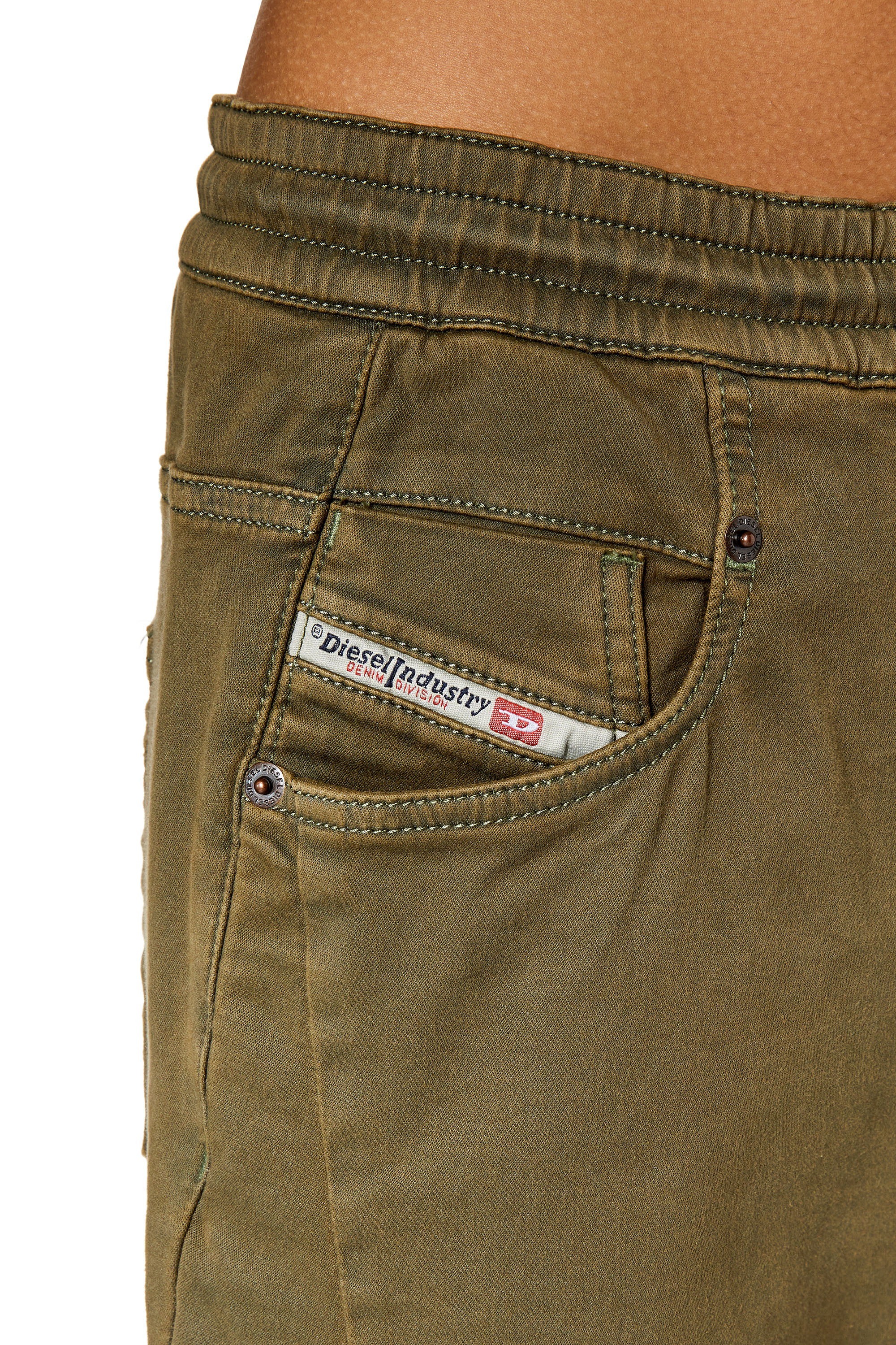 Diesel - Fayza JoggJeans® 068DY Boyfriend, Military Green - Image 3