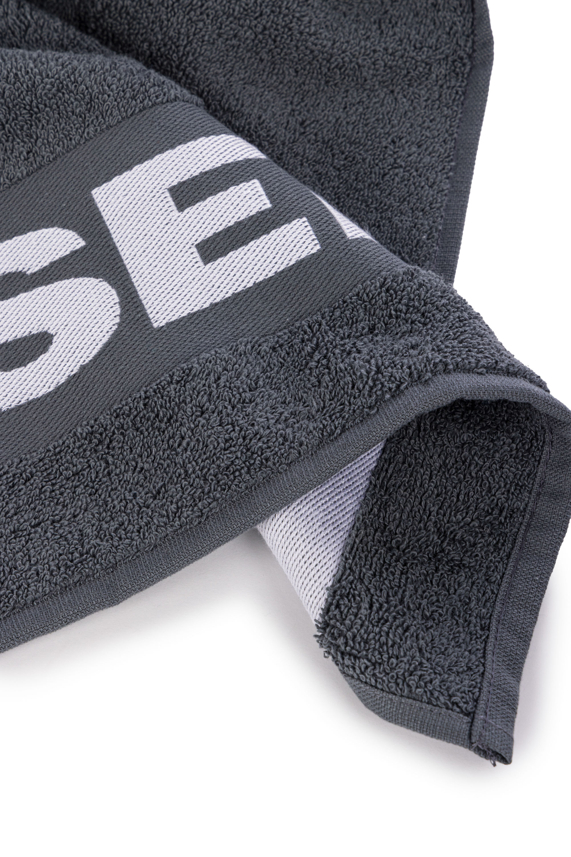 Diesel - 1015211 LOGO-COTTON TOWEL 100X180 GREY, Unisex's Logo-Cotton Terry Towel in Dark grey - 2