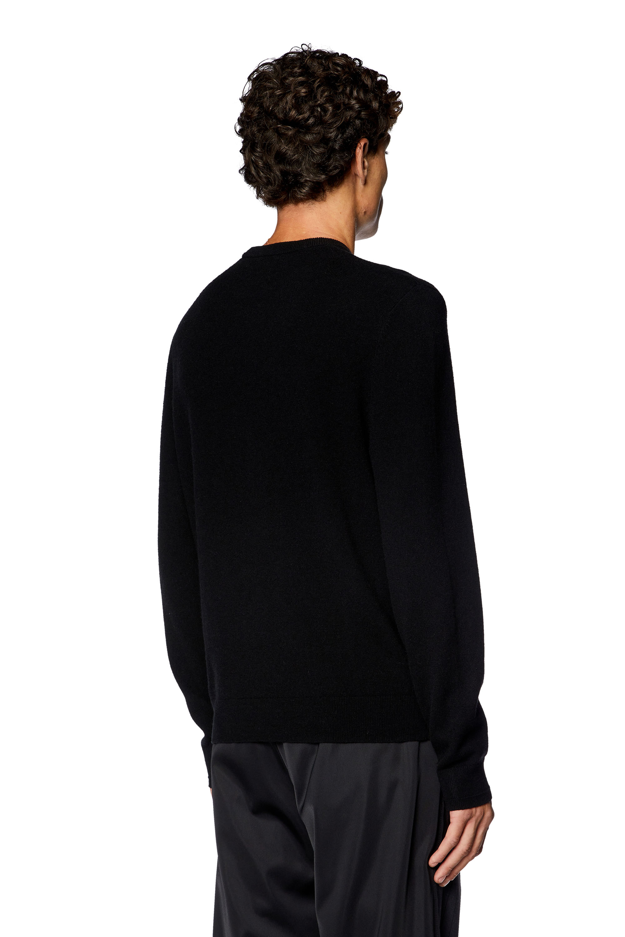 Diesel - K-VIERI, Man Wool and cashmere jumper in Black - Image 4