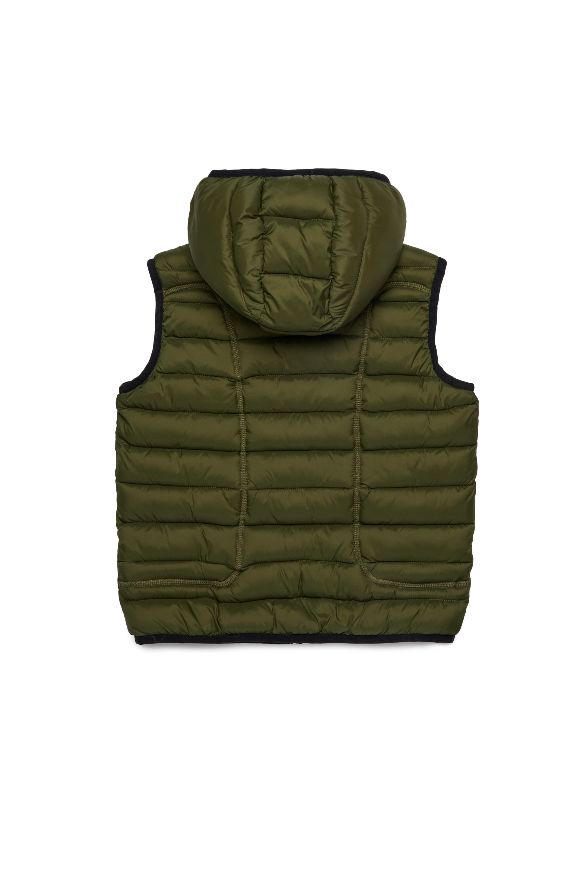 Diesel - JWTEMPLE, Unisex's Nylon vest with hood in Green - 2