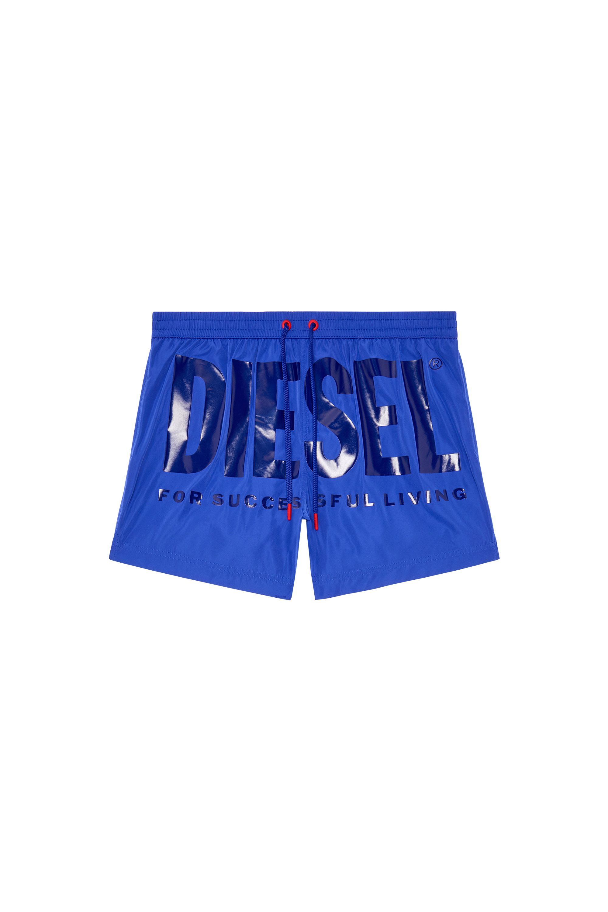 Diesel - BMBX-KEN-37, Man Mid-length swim shorts with tonal logo in Blue - Image 4