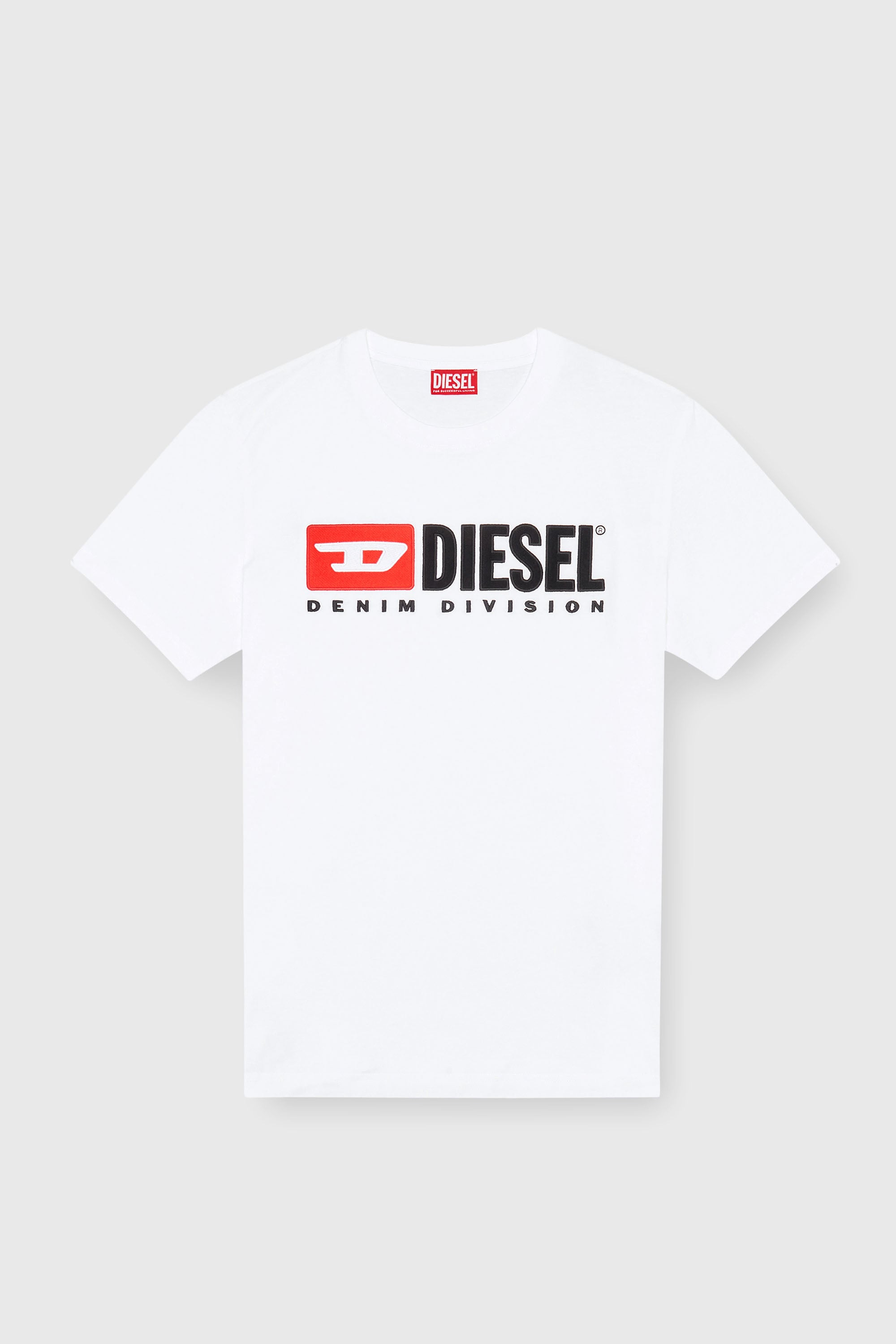 Diesel - T-BOXT-DIV, Man's T-shirt with Diesel patch logo in White - 2