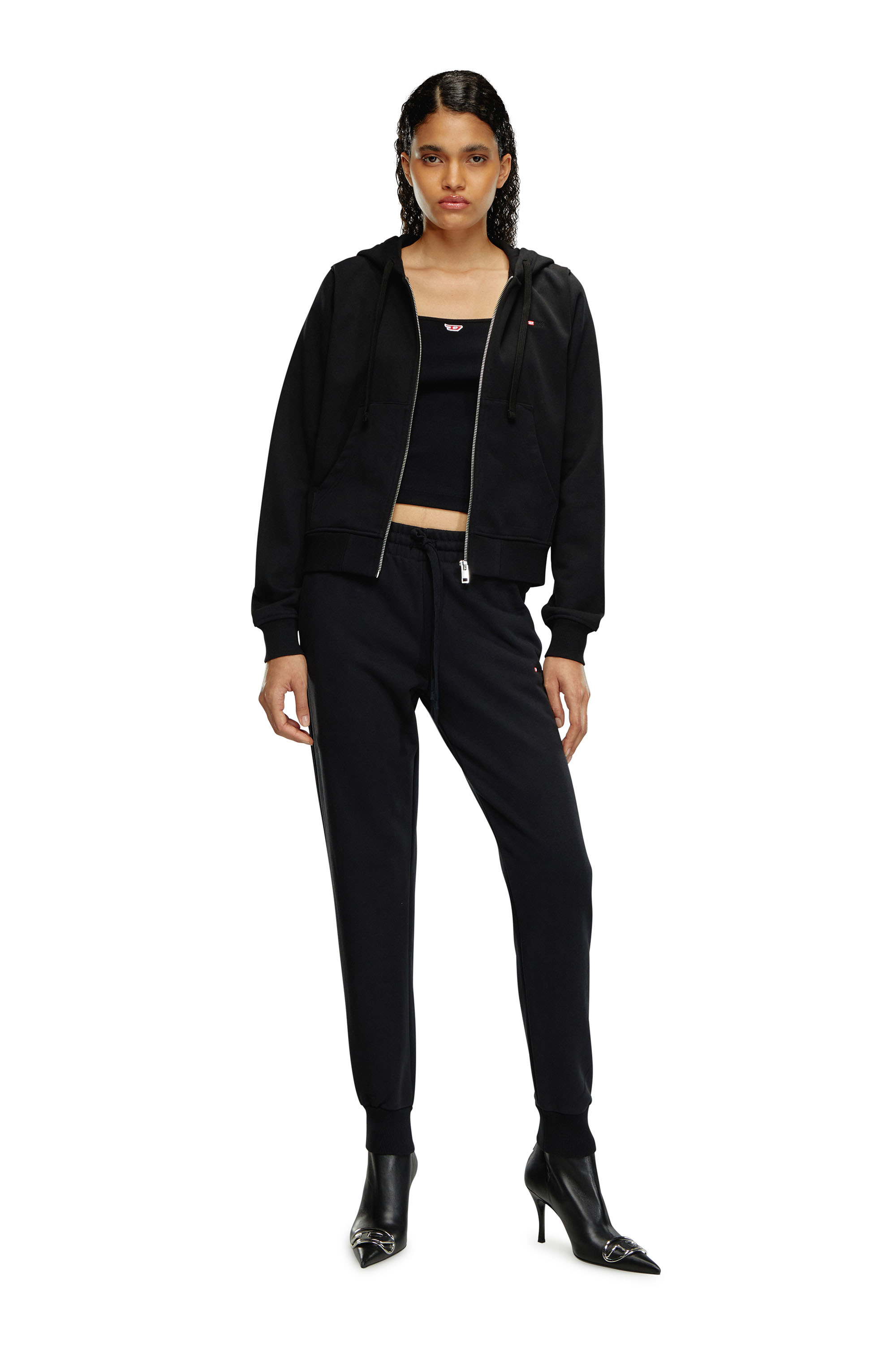 Diesel - F-REGGY-HOOD-ZIP-MICRODIV, Black - Image 2