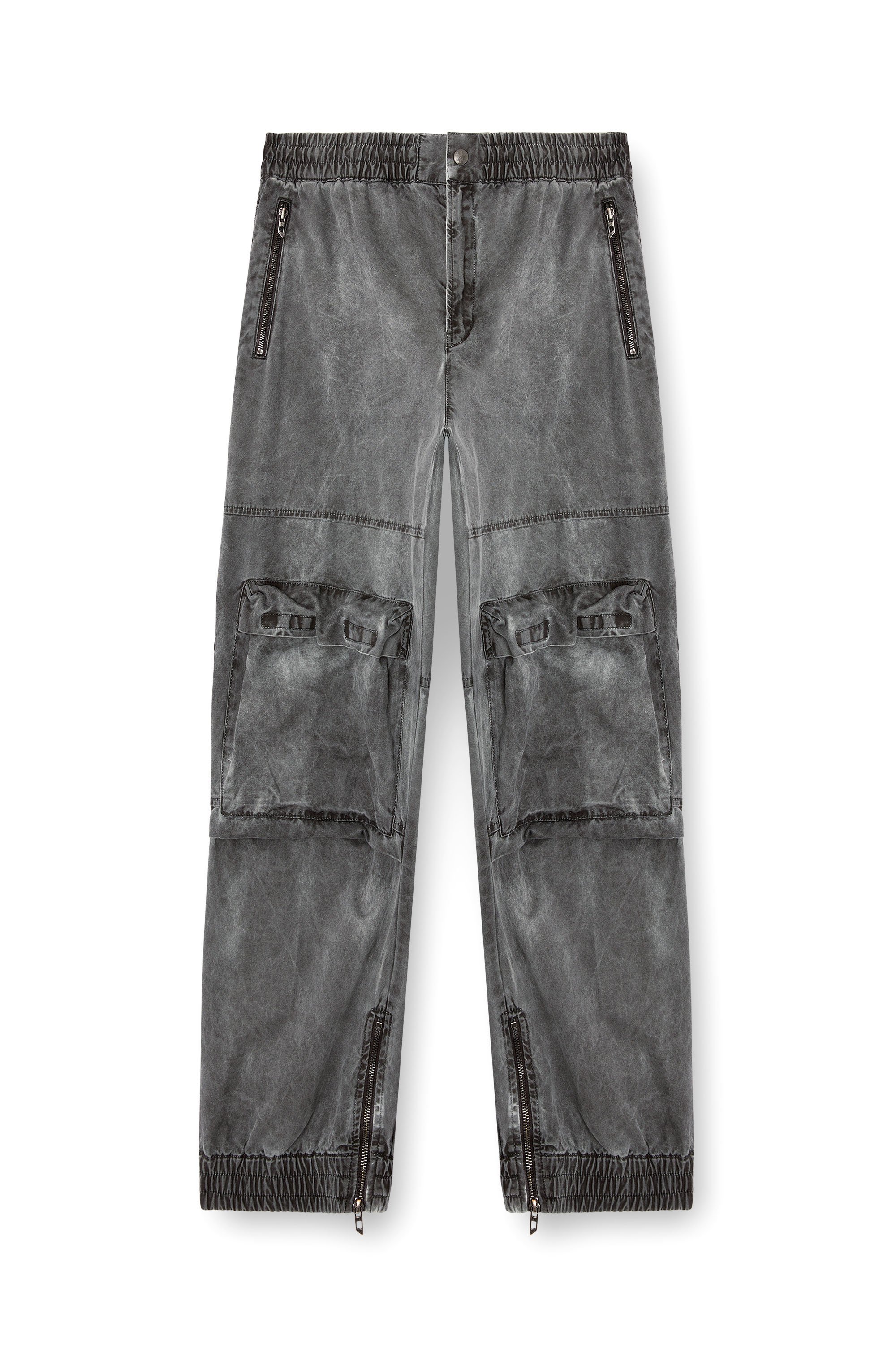 Diesel - P-BEECK, Man's Cargo pants in cotton twill in Grey - 4