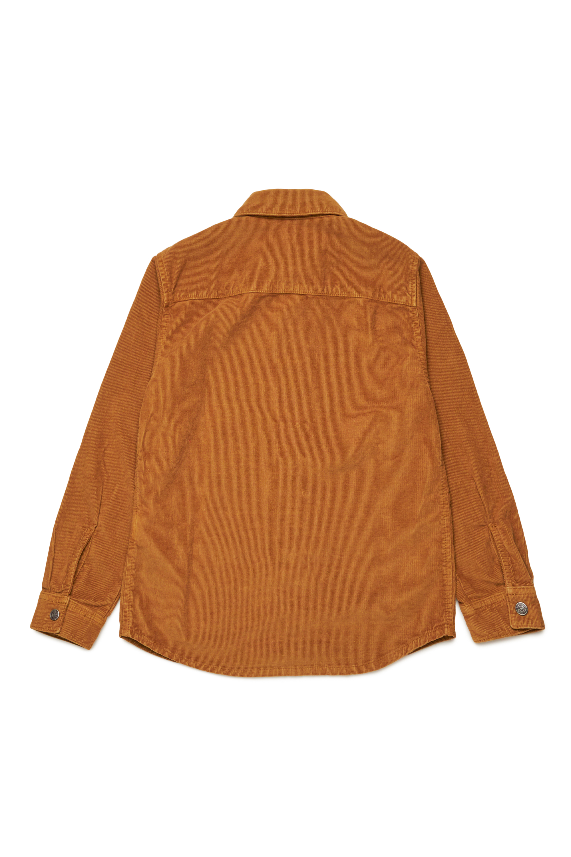 Diesel - CSIMPLY-OVER, Man's Corduroy shirt with small D logo in Brown - 2