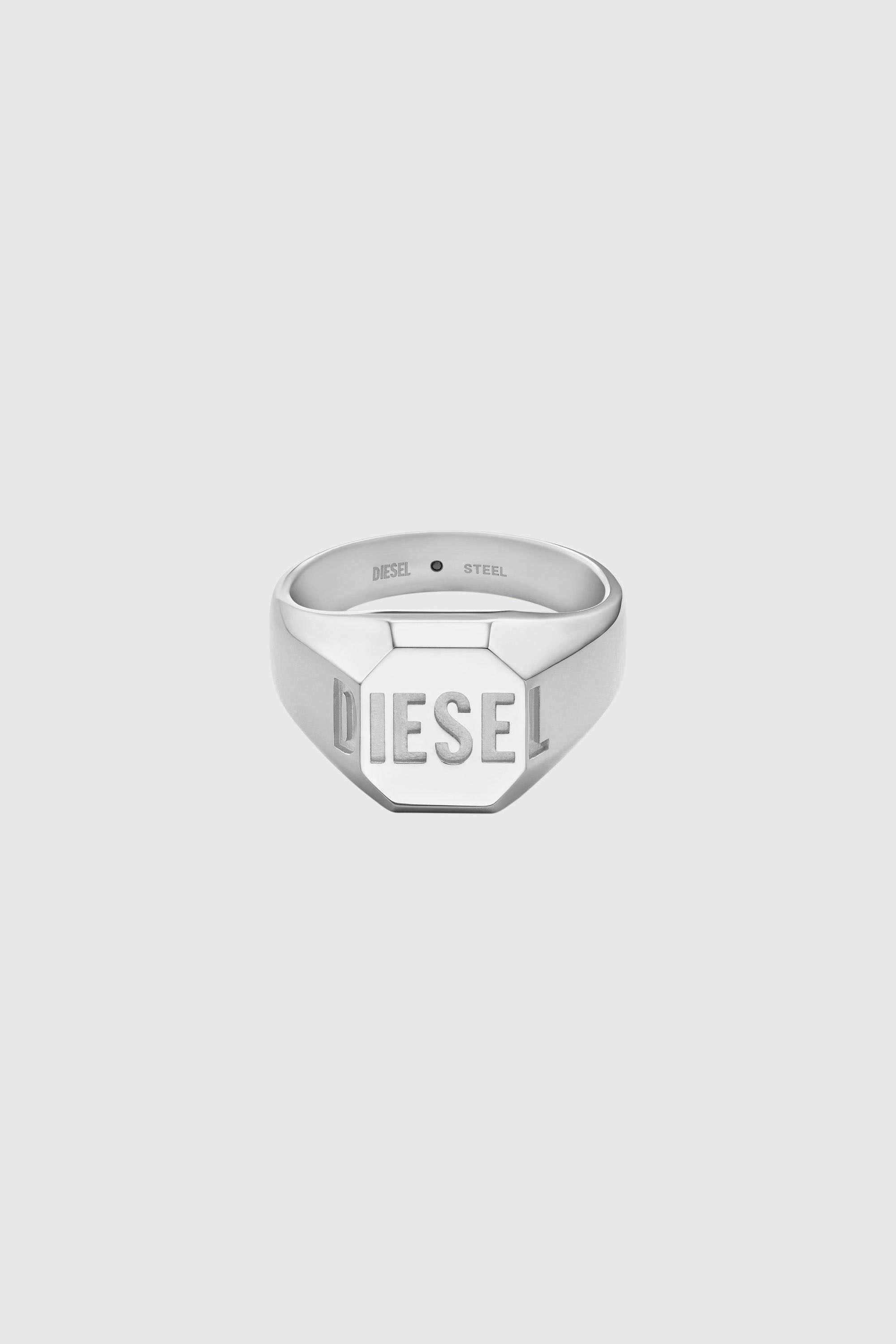Diesel - DX1743040, Unisex's Stainless steel signet ring in Silver - 2