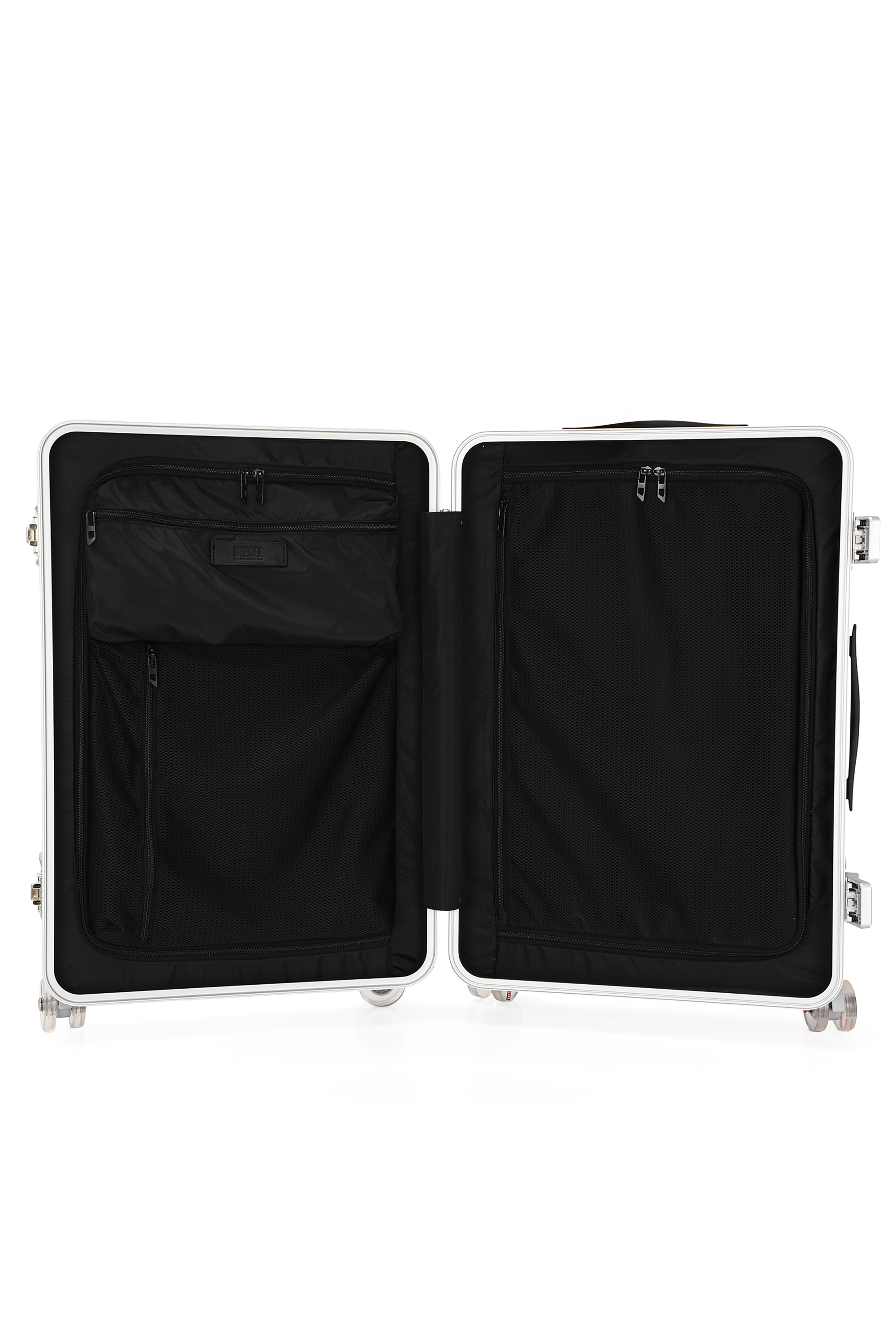 Diesel - DIESEL PC STRONG IMAGE TROLLEY- DSL003, Unisex's Rugged carry‑on suitcase 24" in Silver - 3