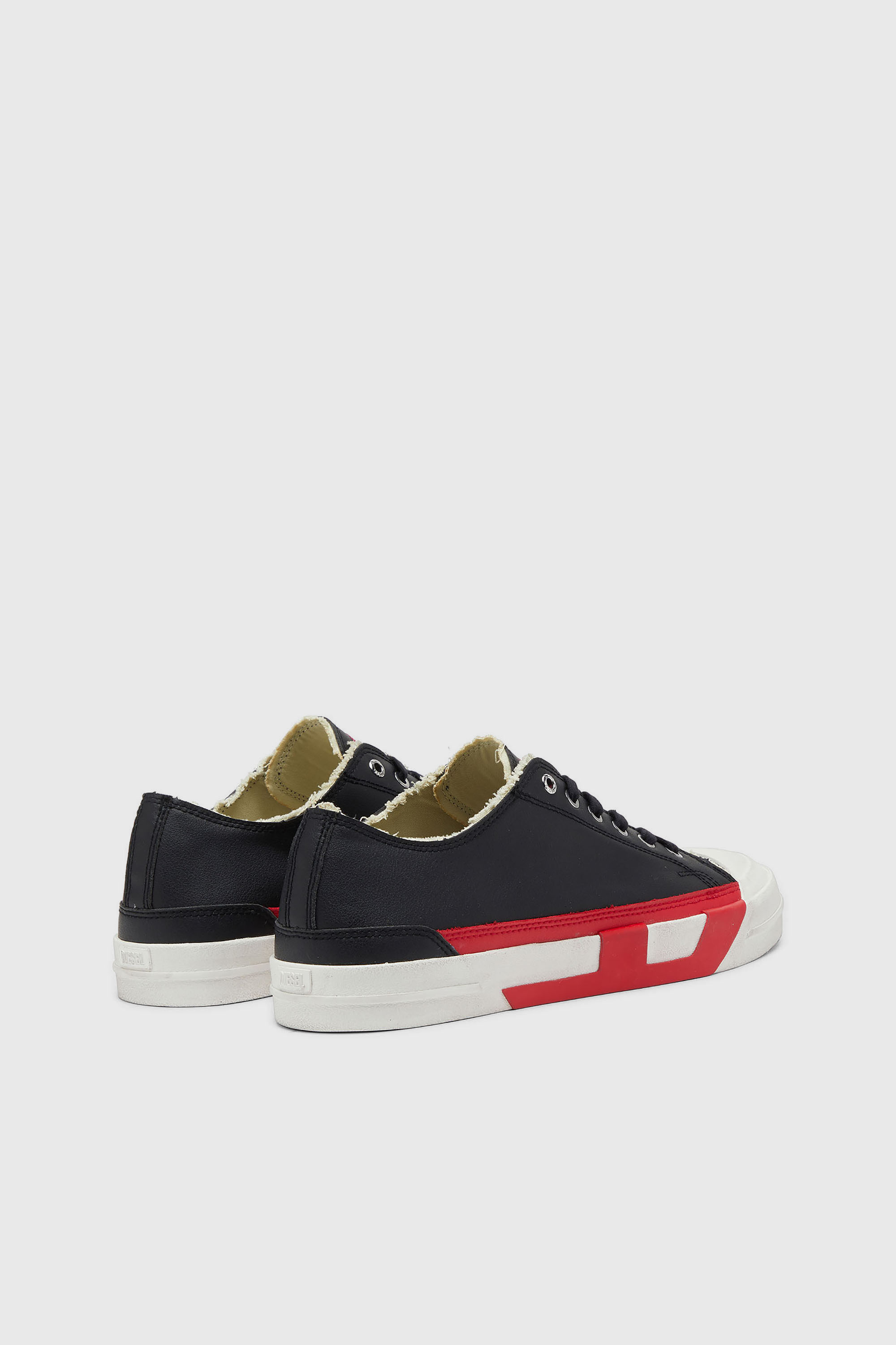 Diesel - S-D-VERSE LOW II, Man's S-D-Verse logo sneakers in Black/Red - 3