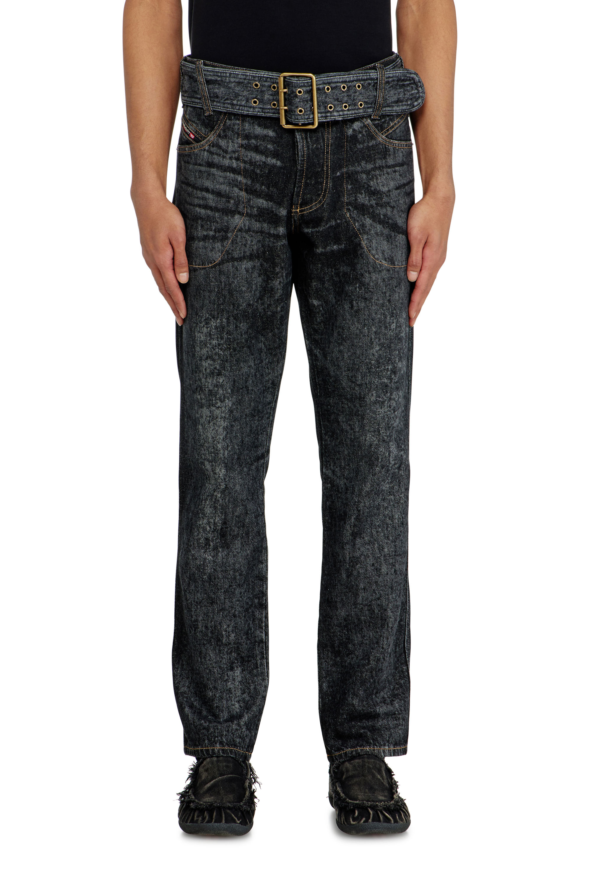 Diesel - Man's Slim Jeans D-Villus 09Q24, Black/Dark grey - 1