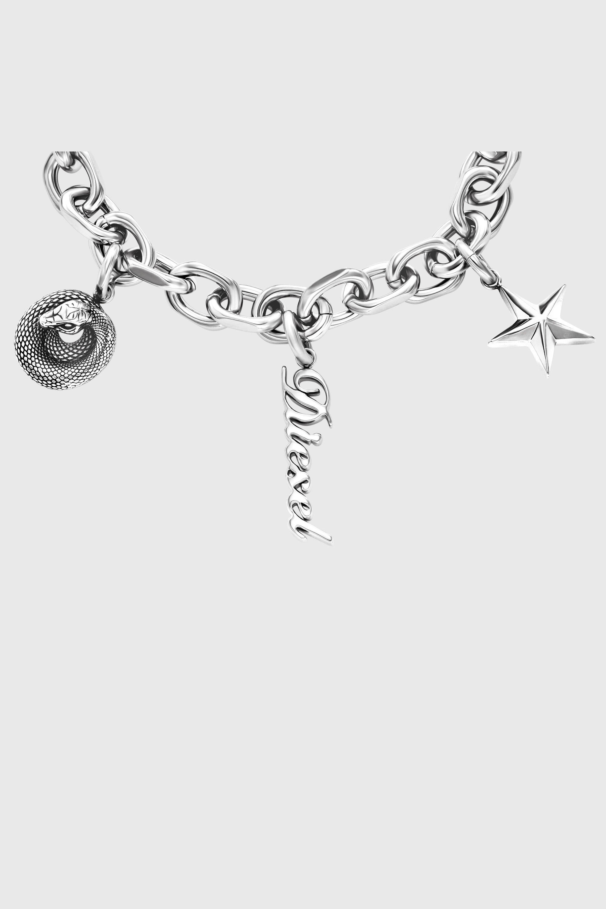 Diesel - DX1744040, Unisex's Stainless steel charm bracelet in Silver - 3