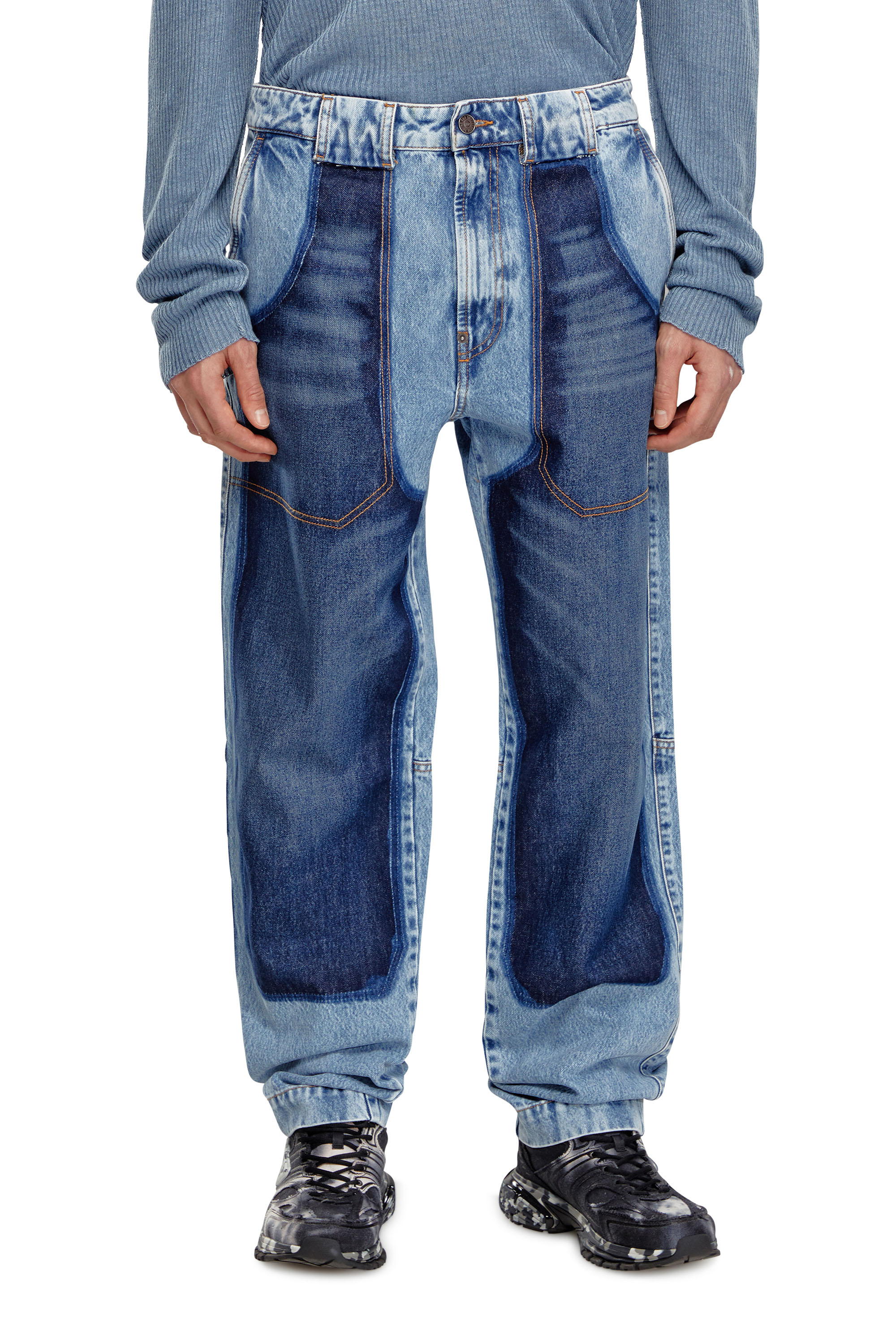 Diesel - Tapered Jeans D-P-5-D 0GHAW, Light Blue - Image 4