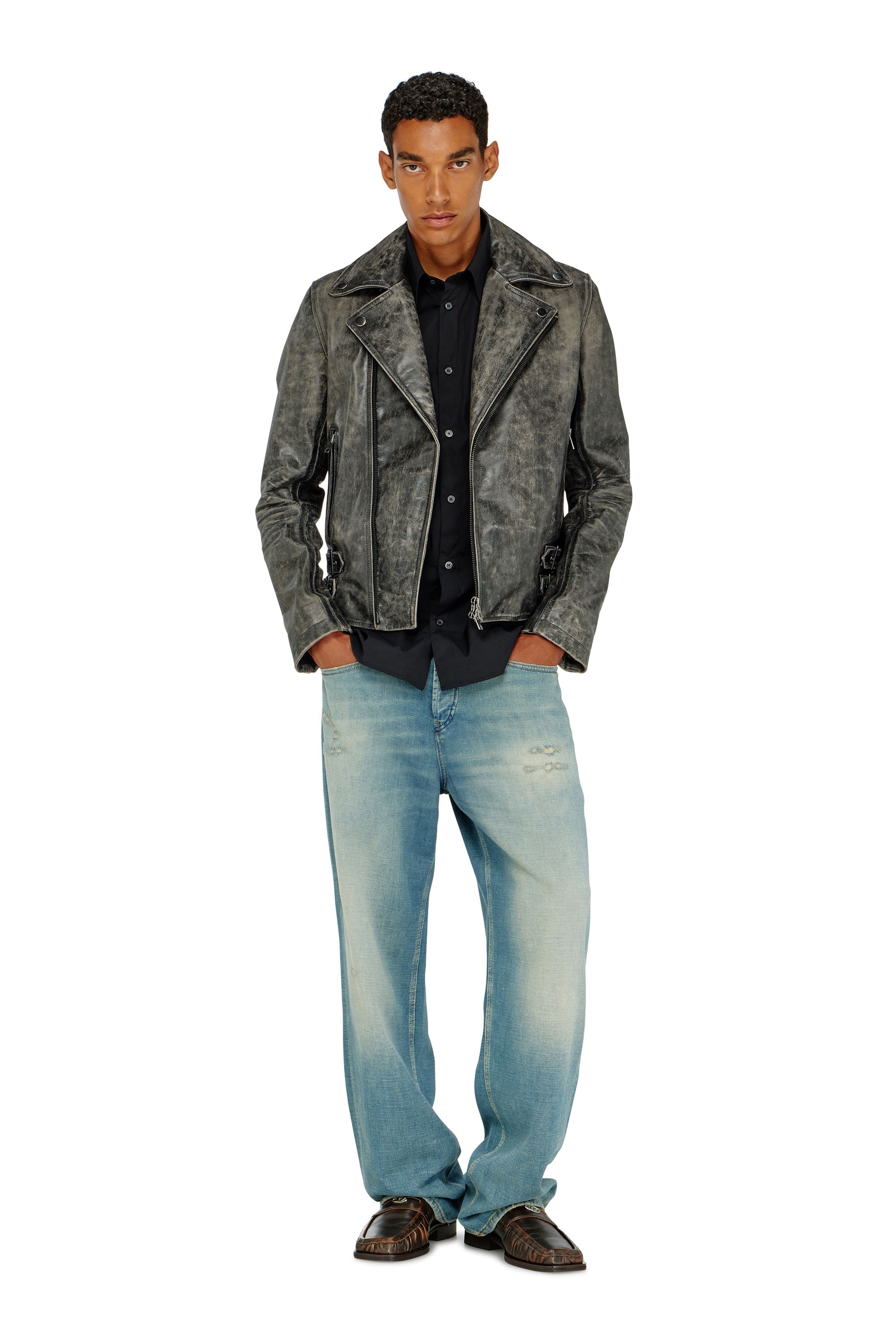 Diesel - S-SIMPLY-GSBH, Man's Stretch poplin shirt with embroidery in Black - 2