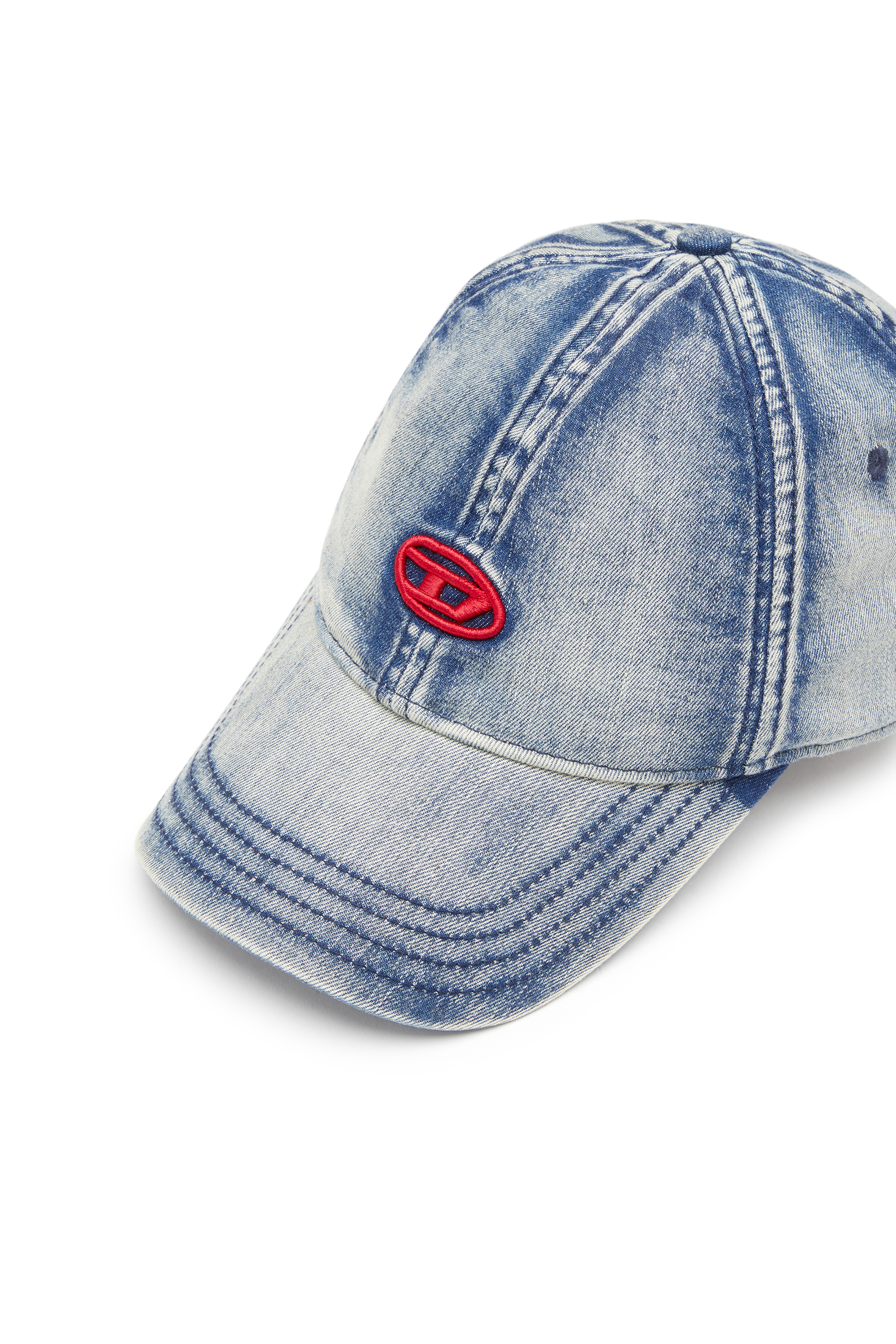 Diesel - C-GABLE, Man's Baseball cap in treated denim in Blue - 3