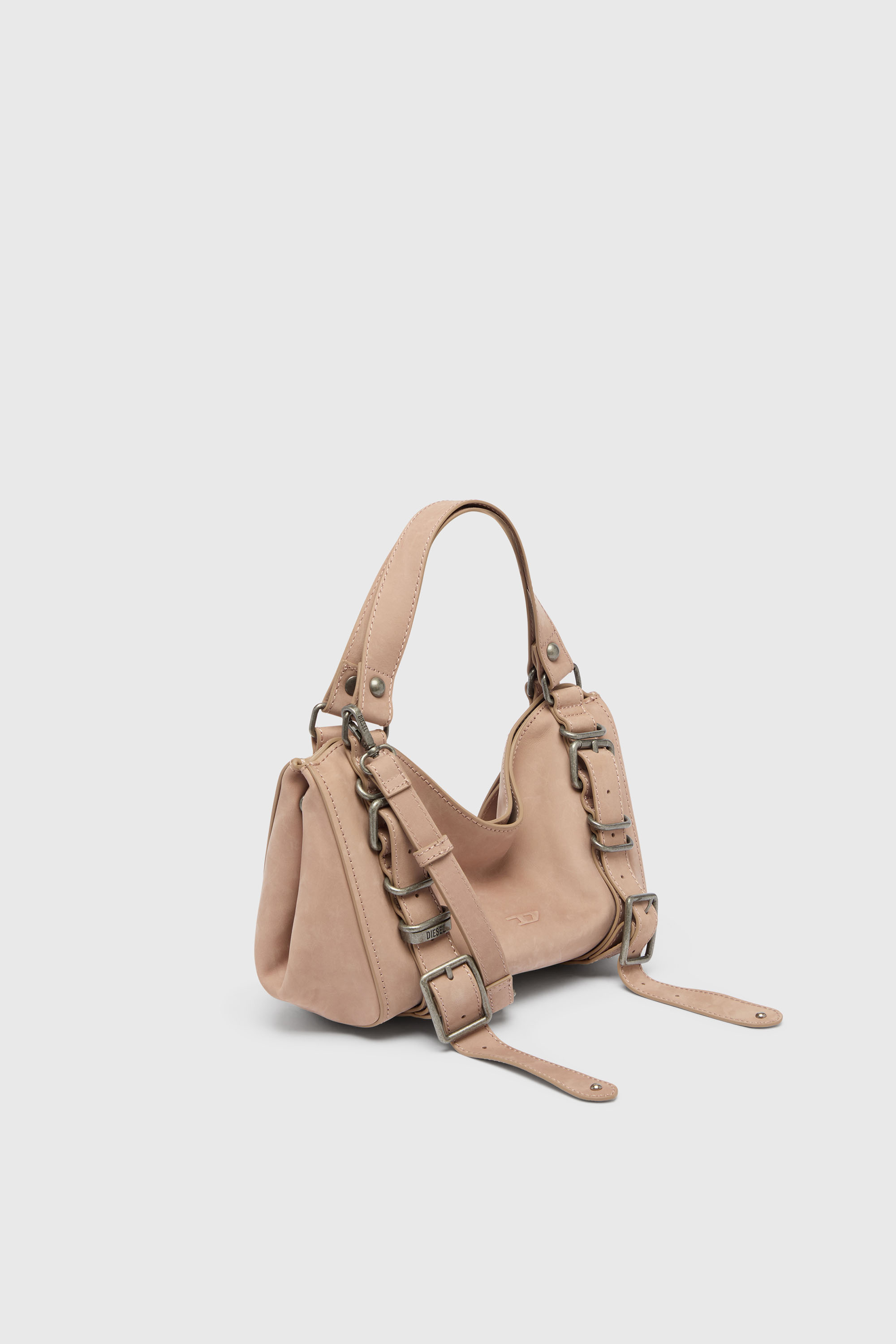 Diesel - D-ONE TOPHANDLE S, Woman's D-One-Small top-handle bag in treated leather in Face Powder - 4