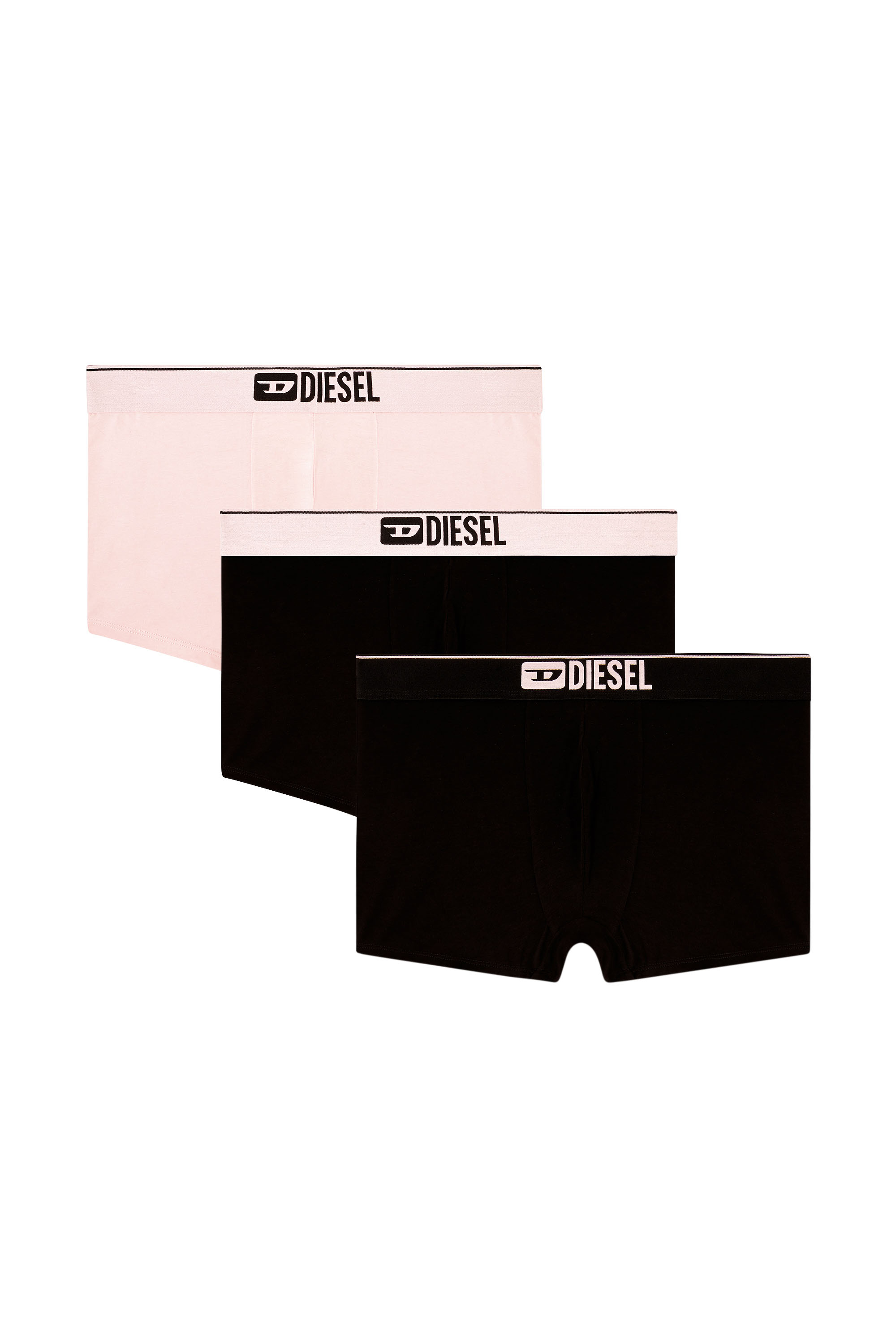 Diesel - UMBX-DAMIENTHREEPACK, Man's Three-pack of plain boxer in Black/Pink - 2