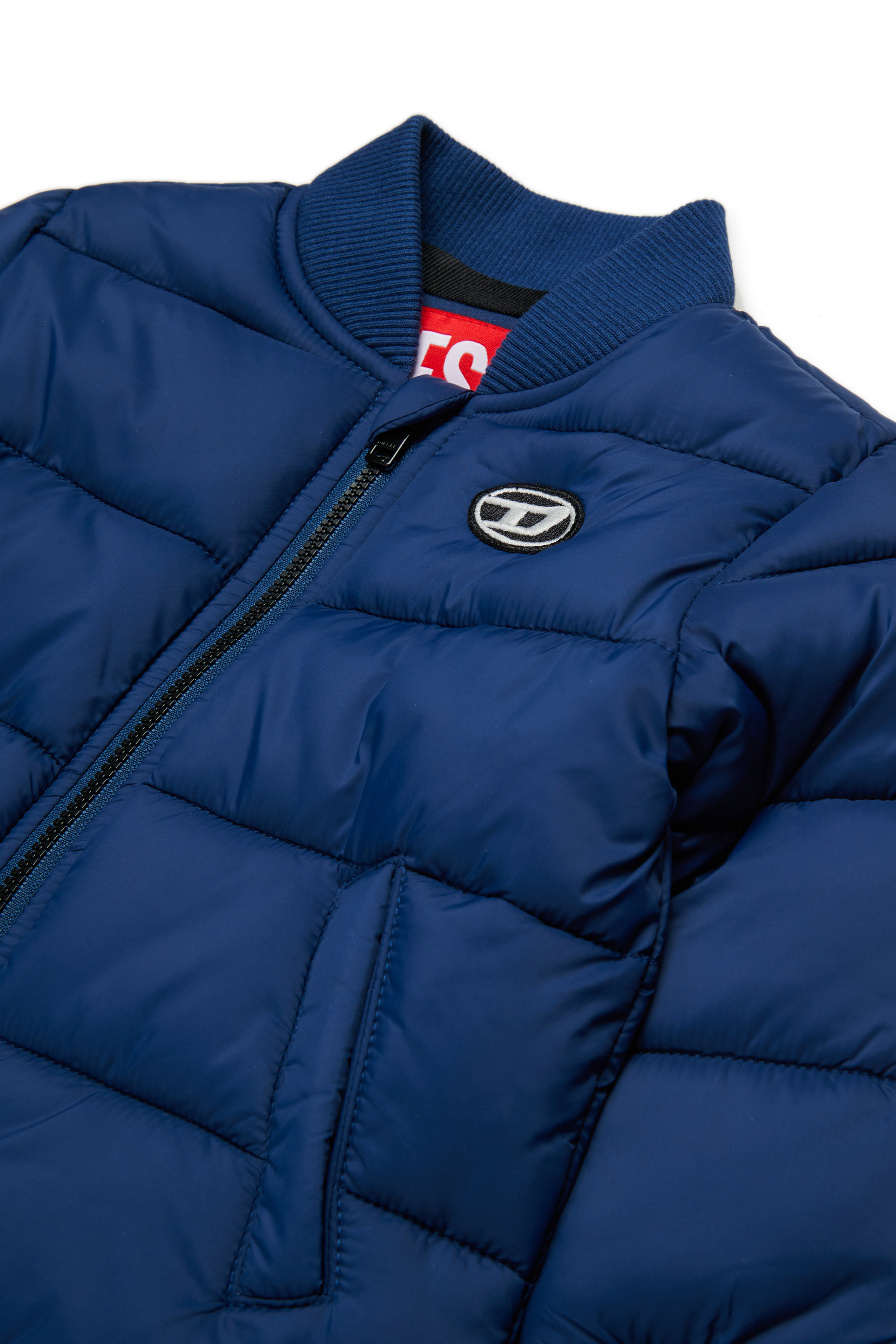 Diesel - JARPEB, Unisex's Nylon bomber jacket with zipper in Blue - 3