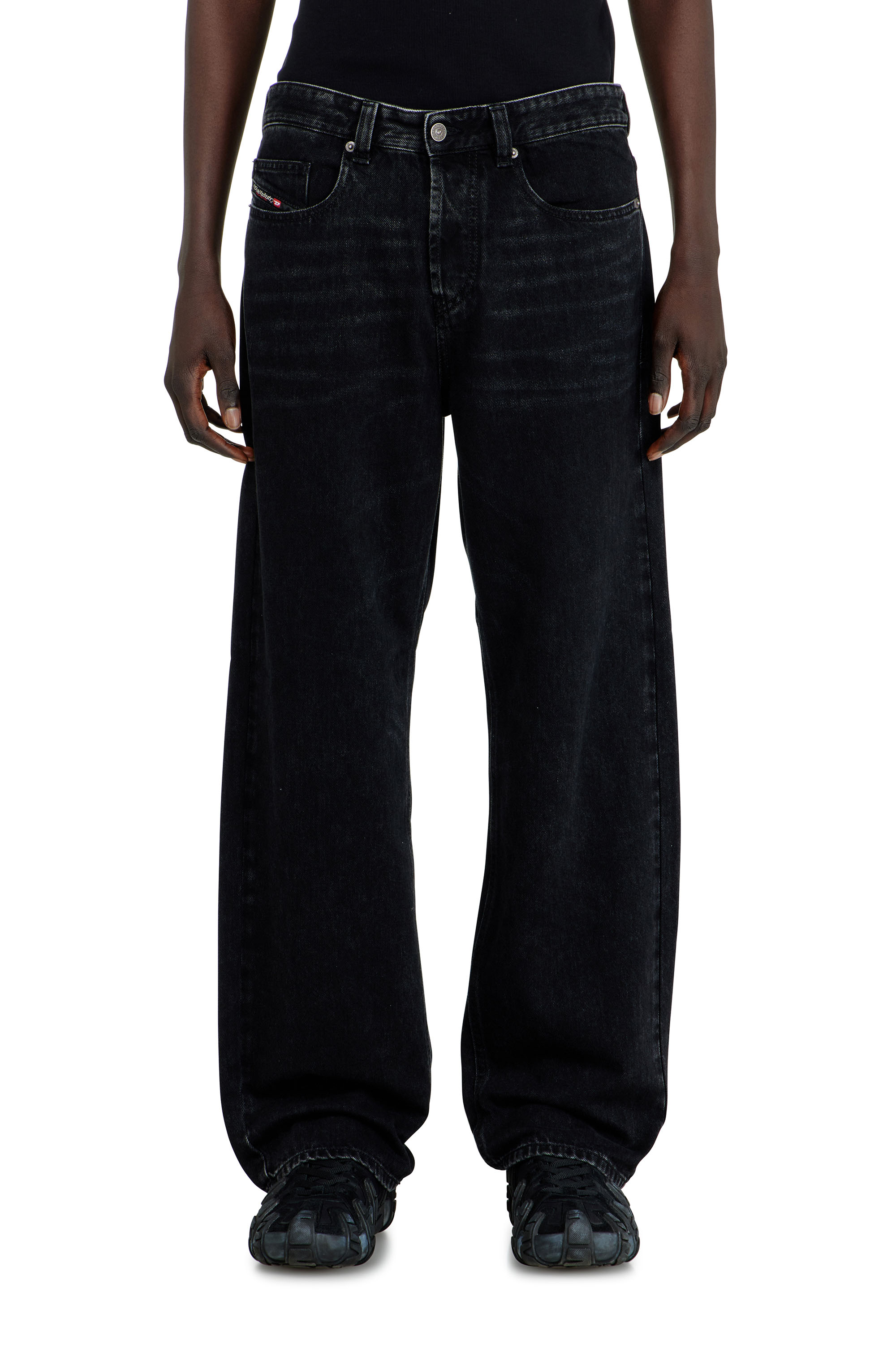 Diesel - Man's Relaxed Jeans 2001 D-Macro 09P09, Black/Dark grey - 2