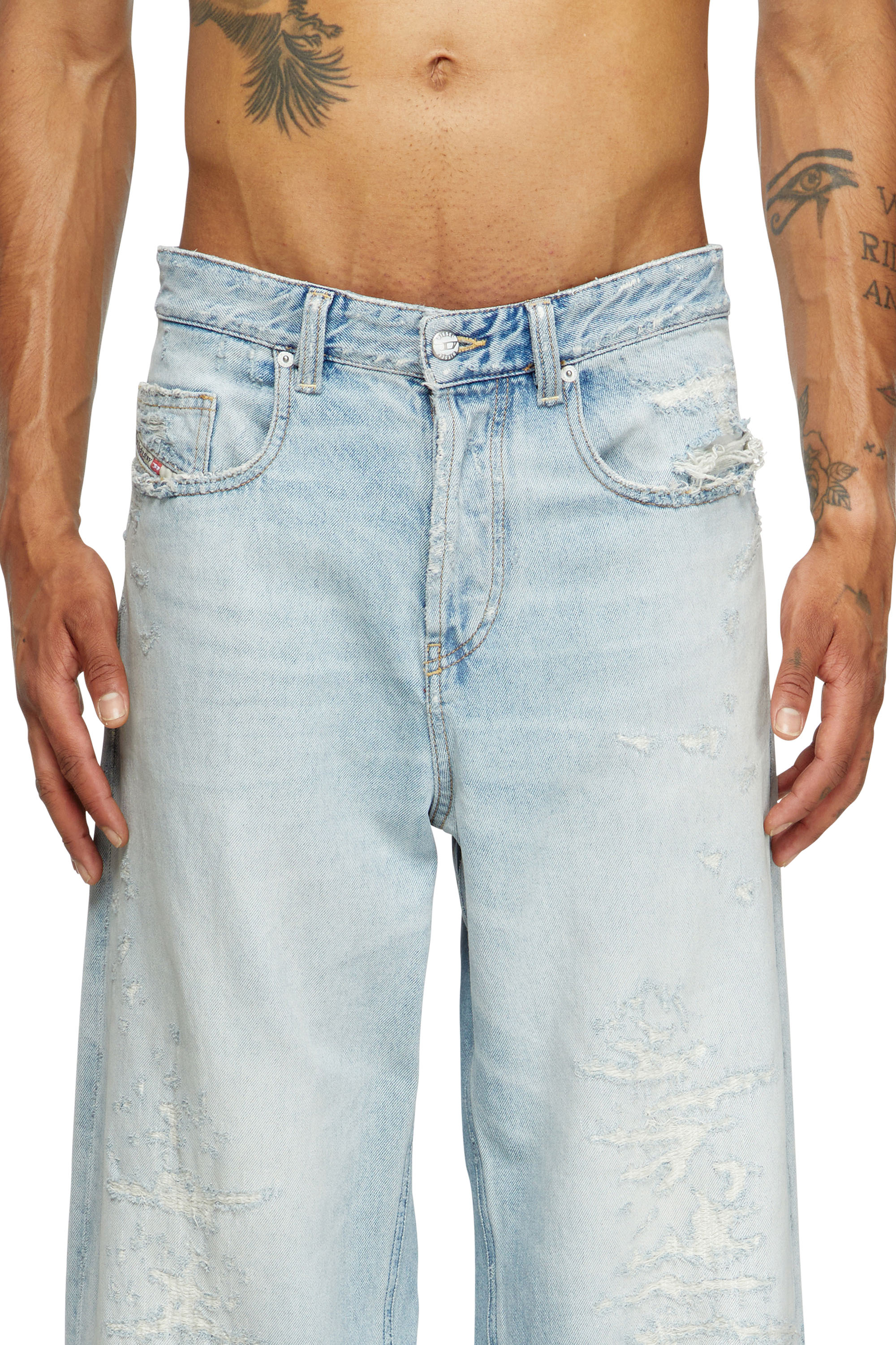 Diesel - Man's Relaxed Jeans 2001 D-Macro 09M53, Light Blue - 4