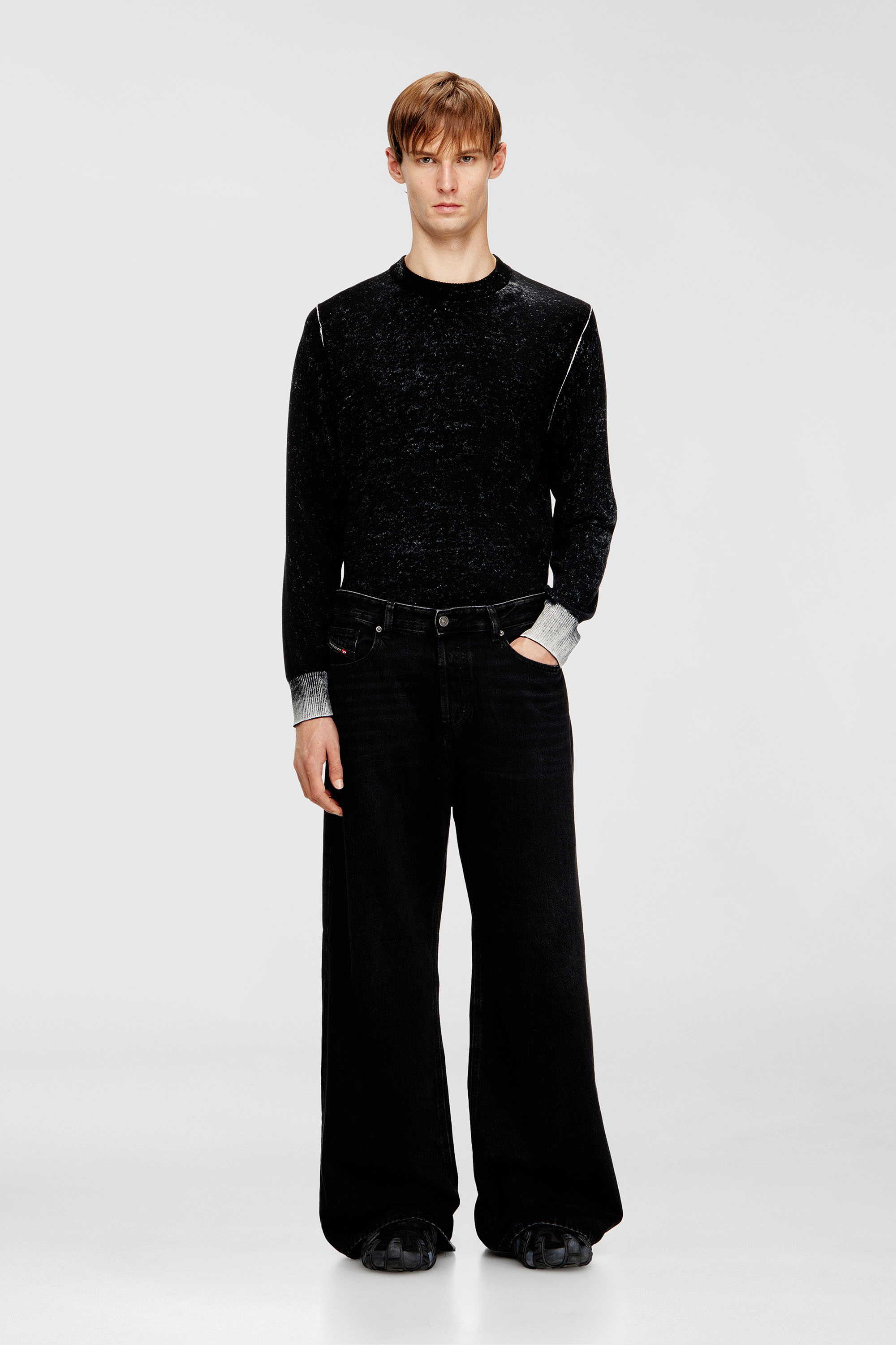 Diesel - Unisex's Relaxed Jeans 1996 D-Sire 09P09, Black/Dark grey - 7
