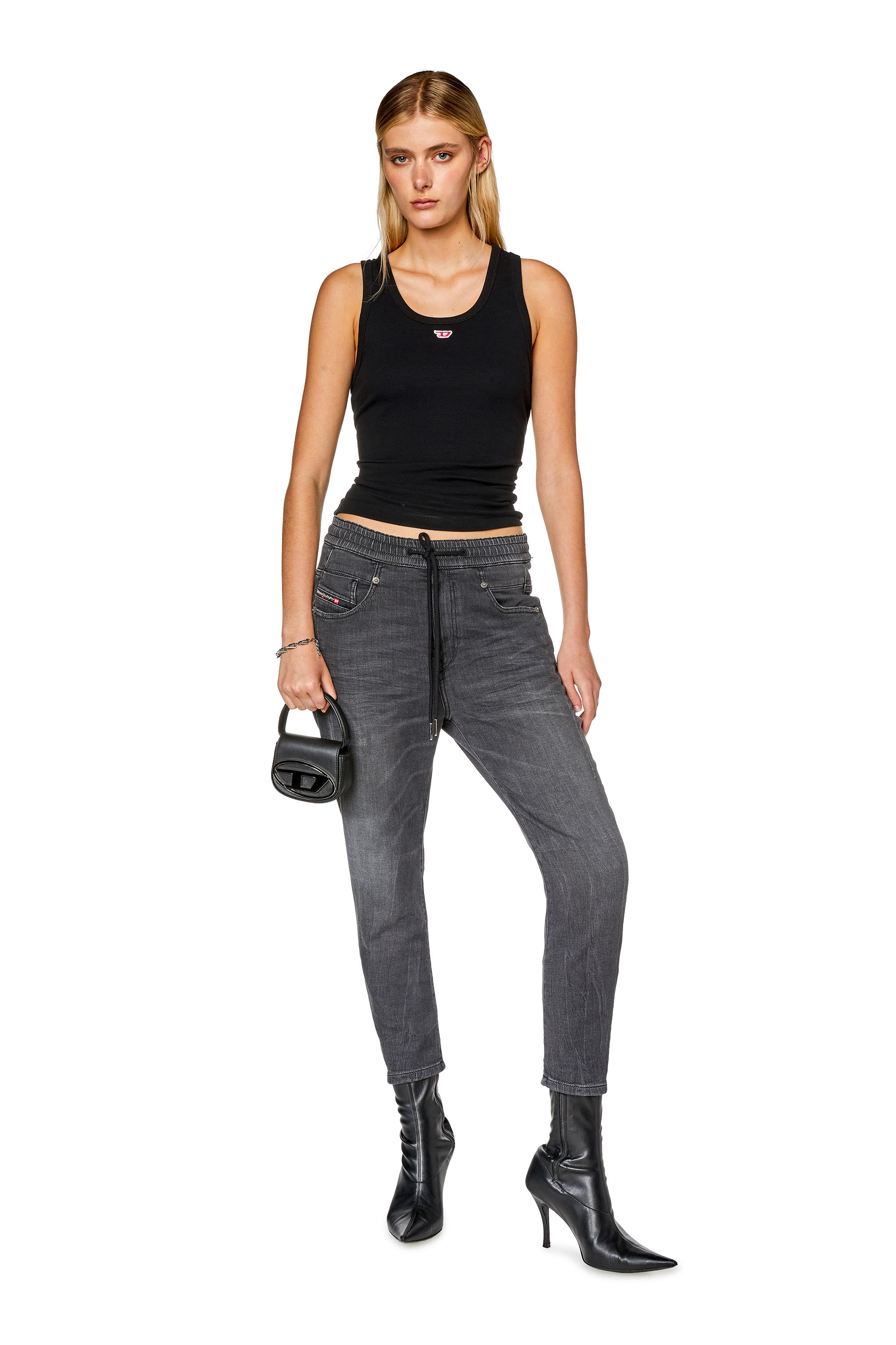 Diesel - Boyfriend Fayza JoggJeans® 068FS, Black/Dark grey - Image 1