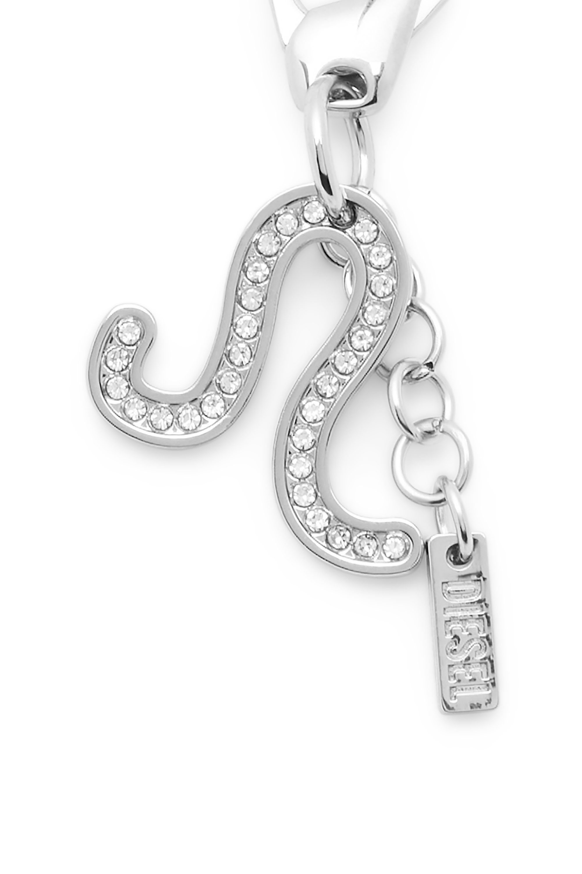 Diesel - CHARM LEO, Unisex's Metal Leo charm with rhinestones in Silver - 3