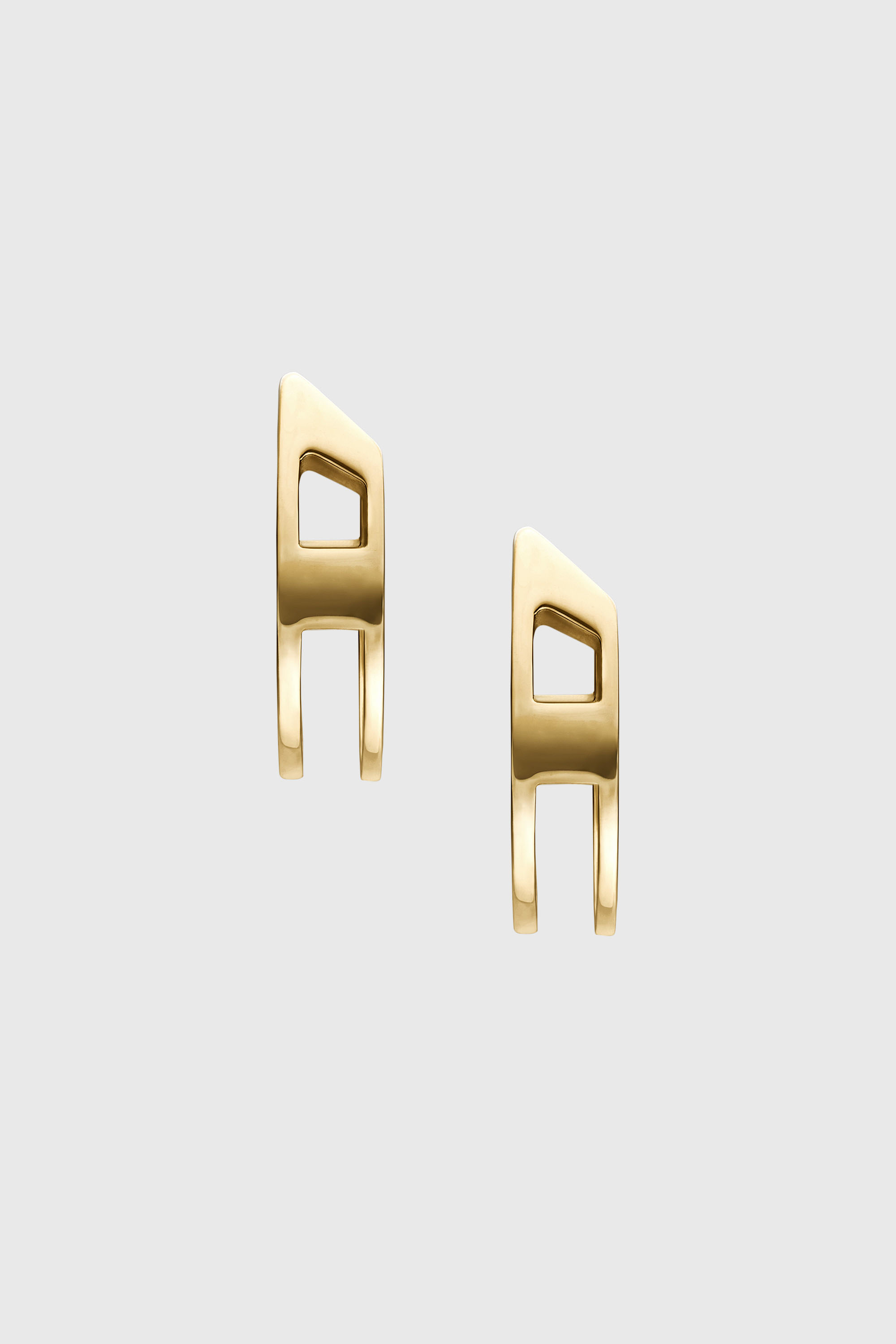 Diesel - DX1671710 JEWELLERY, Unisex's Gold-Tone Stainless Steel Hoop Earrings in Gold - 1