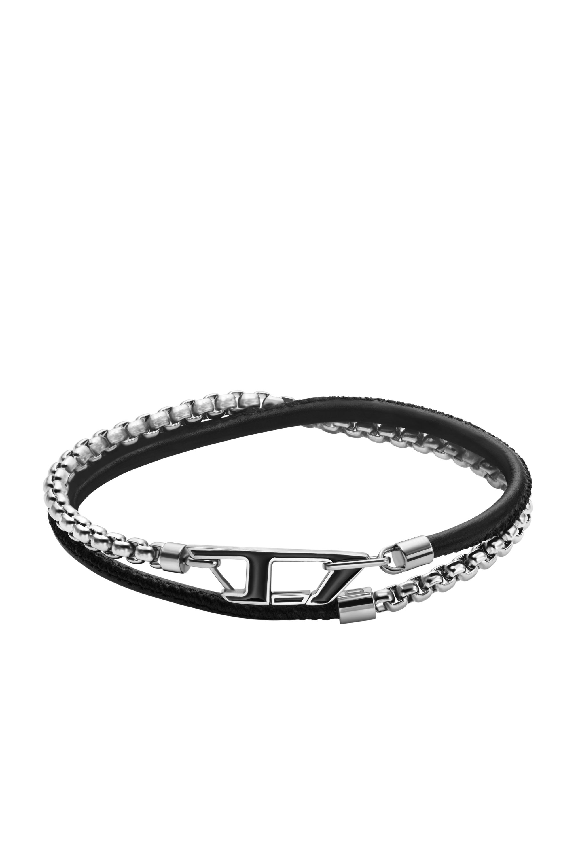 Diesel - DX1472, Unisex's Stainless steel chain bracelet in Silver/Black - 1